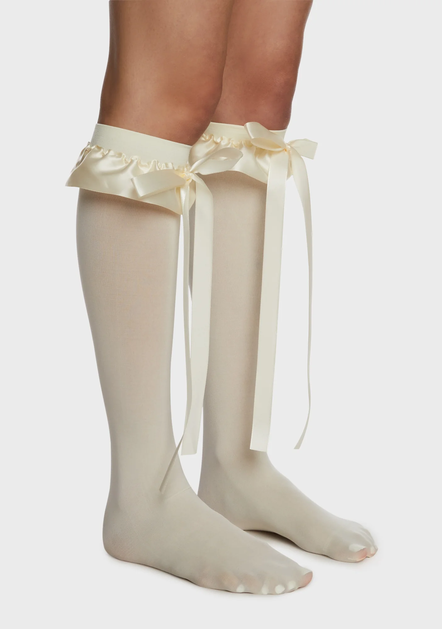 Teasing Away Bow Socks - White - Image 2