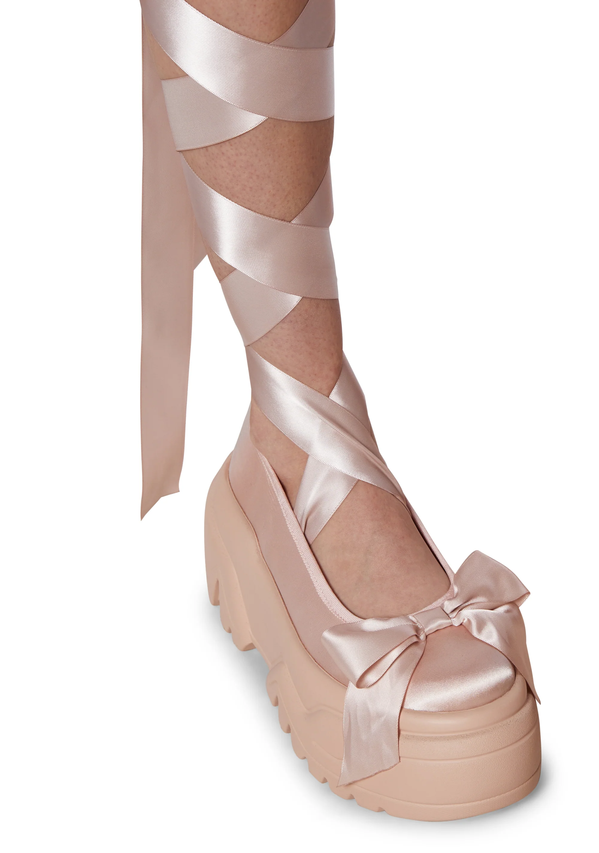 Innovative Ballerina Platform Wrap Sneakers - Image 2