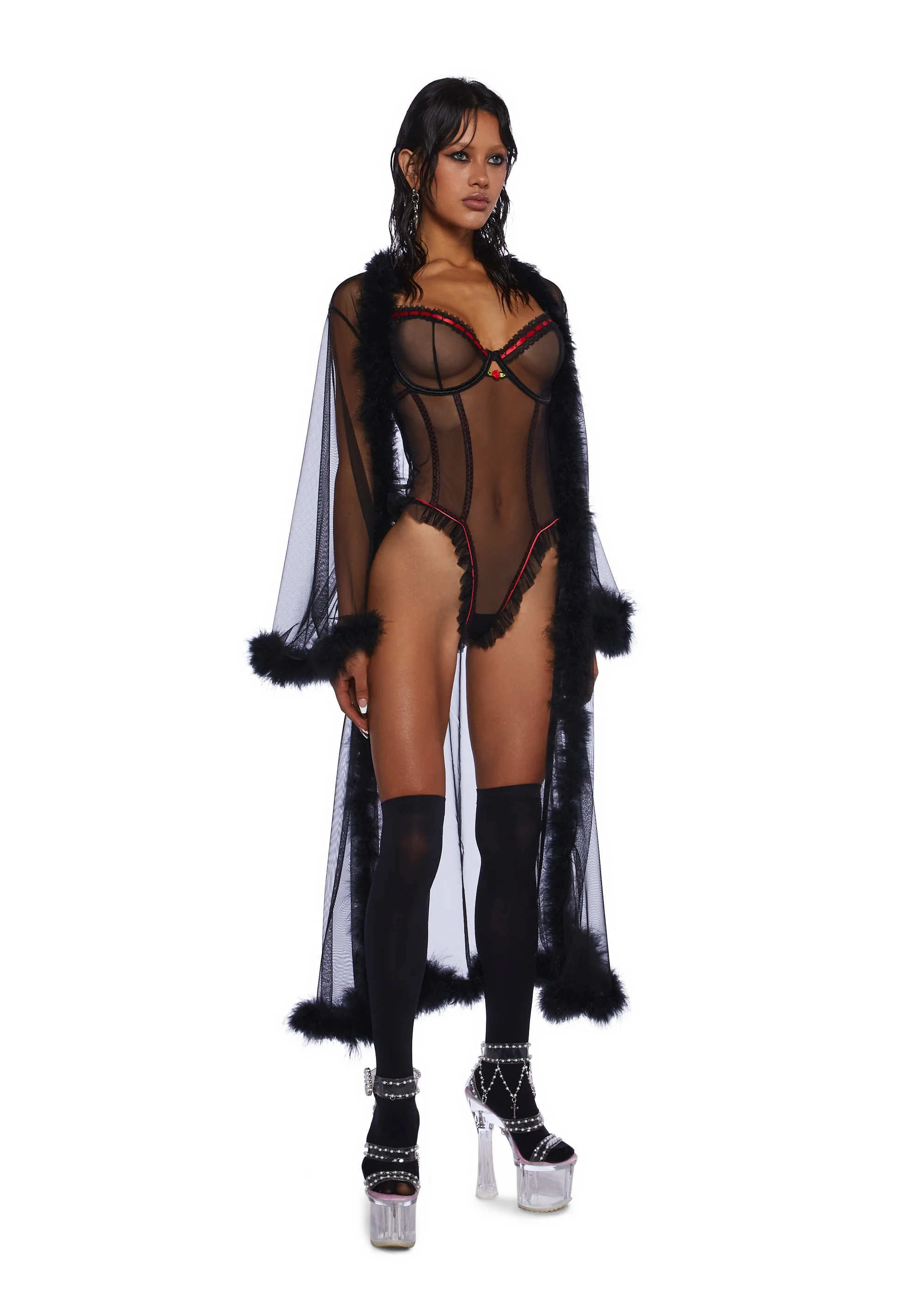 Venetian Romance Sheer Teddy - Image 2