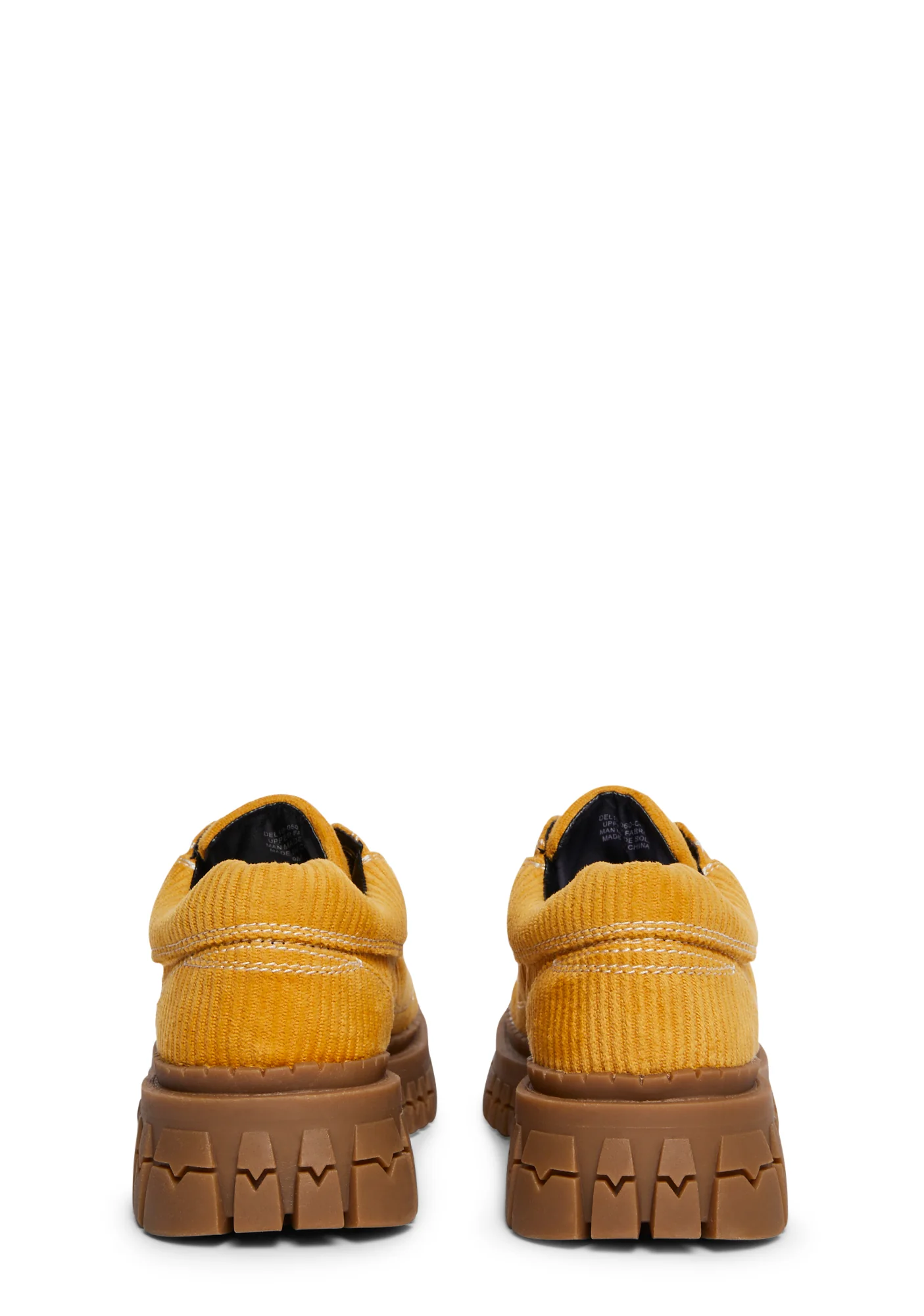 Witch Wannabe Teen Craft Oxfords - Yellow Corduroy - Image 4