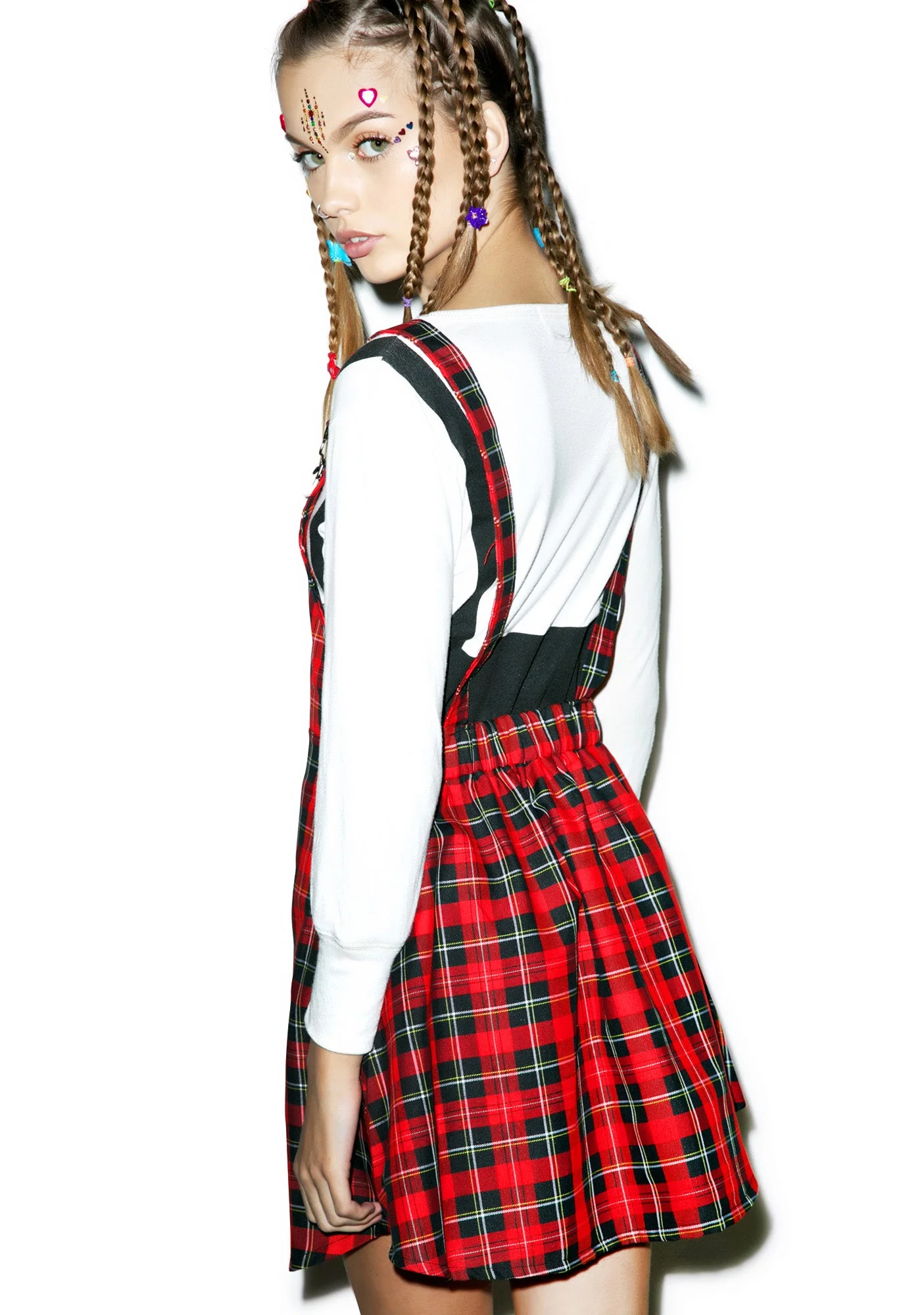 Teen Spirit Plaid Dress - Red - Image 10