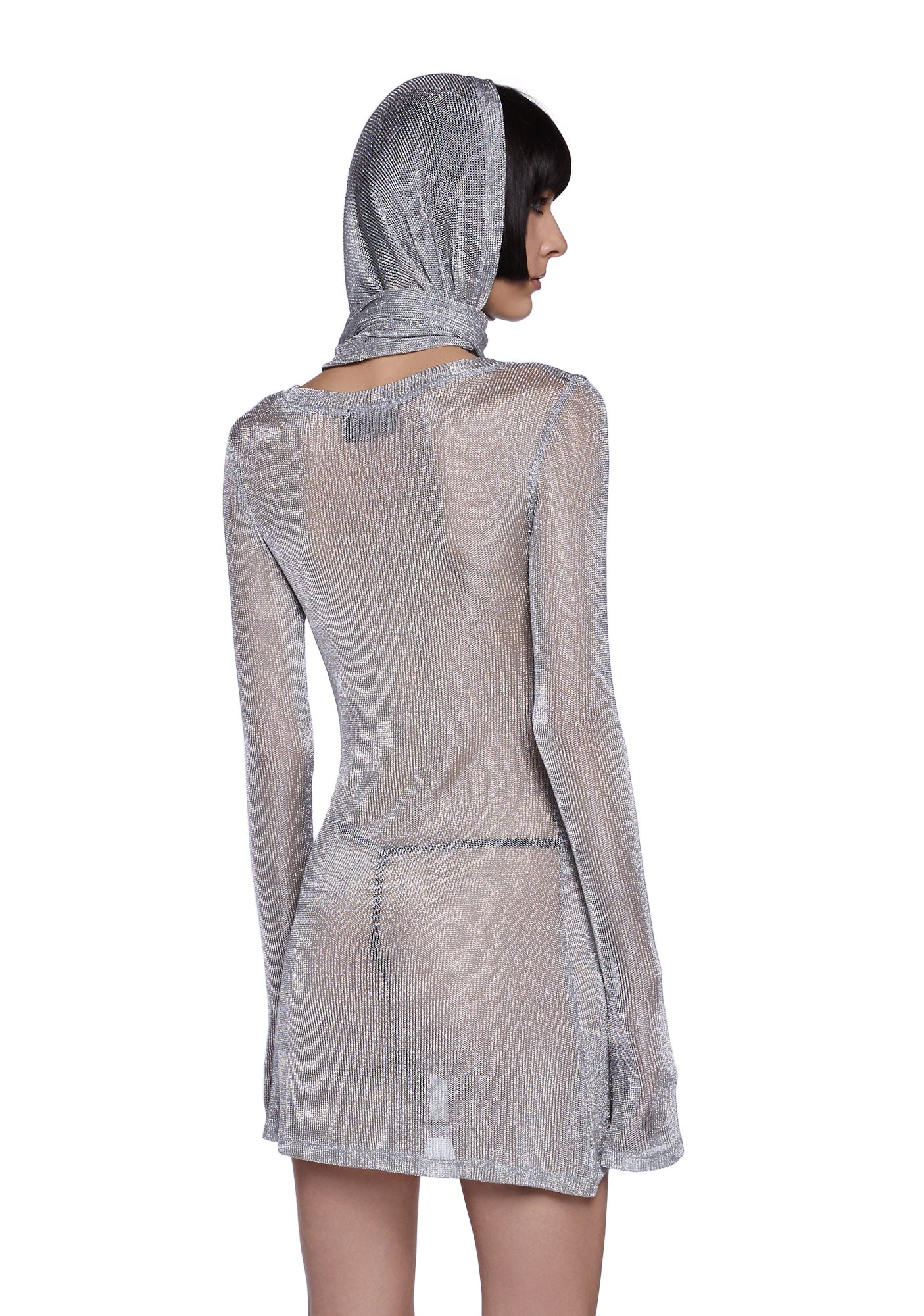 Tempo Metallic Knit Mini Dress - Image 4