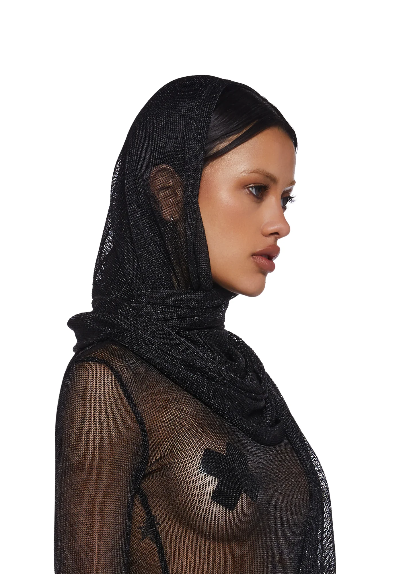 Tempo Metallic Wrap Scarf - Black - Image 7