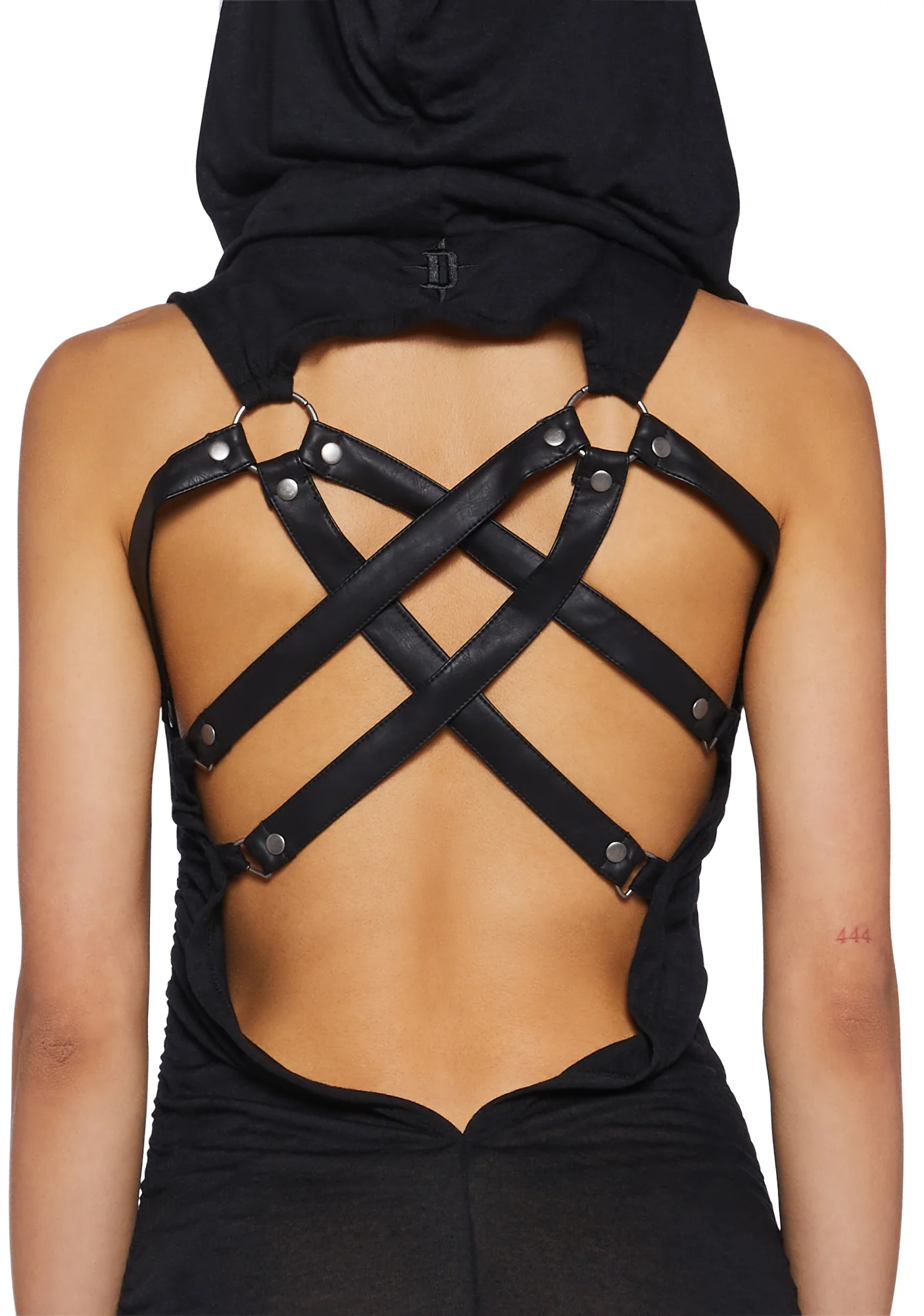 Crossfade Ruched Harness Dress - Black - Image 2