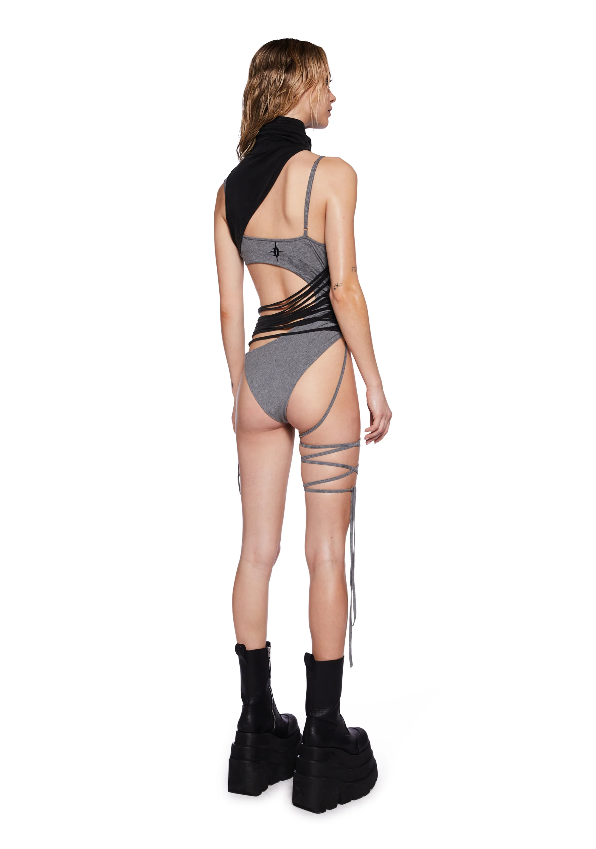 Tempo Two-Tone Shredded Bodysuit - Image 4