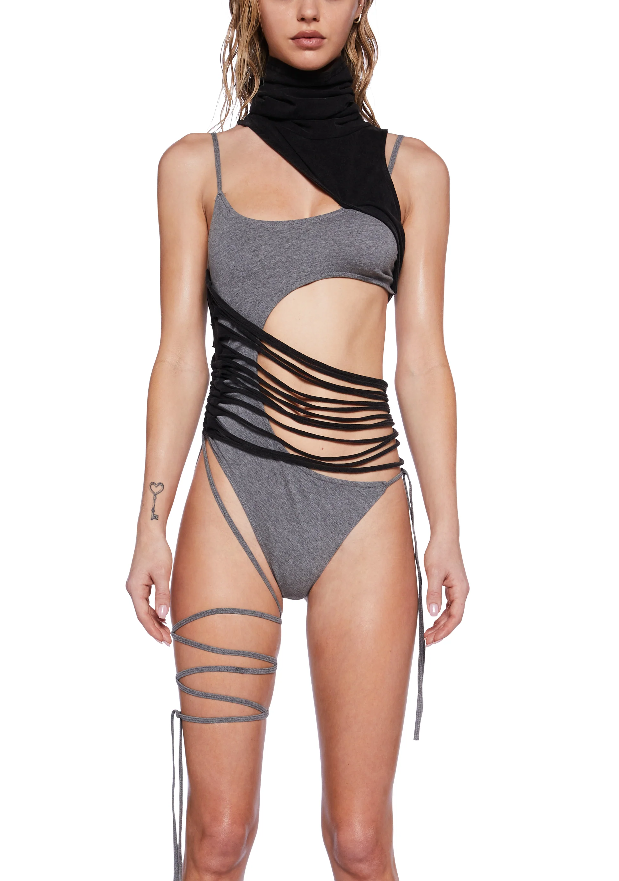 Tempo Two-Tone Shredded Bodysuit - Image 5