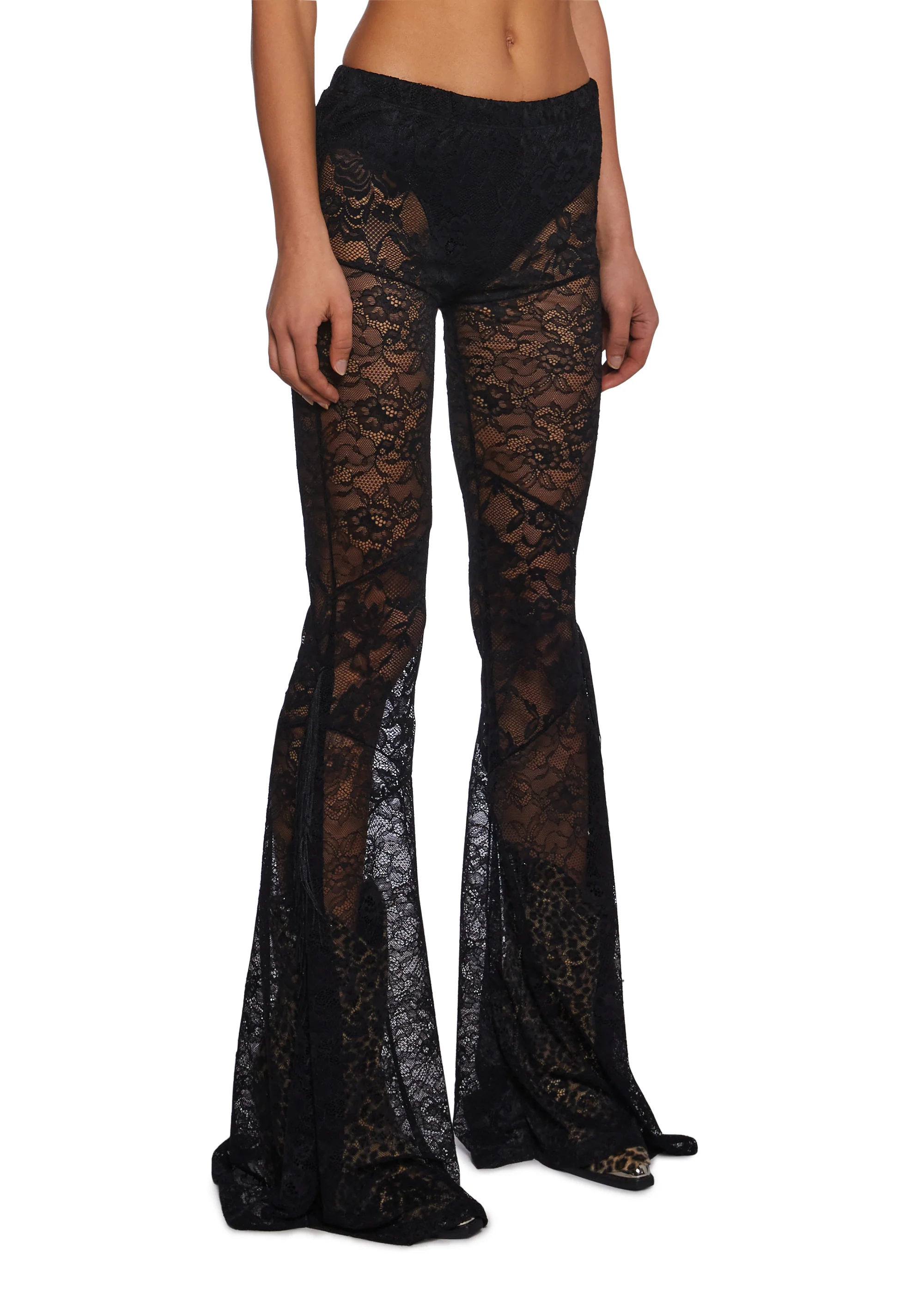 Test Of Time Lace And Fringe Flare Pants - Image 3