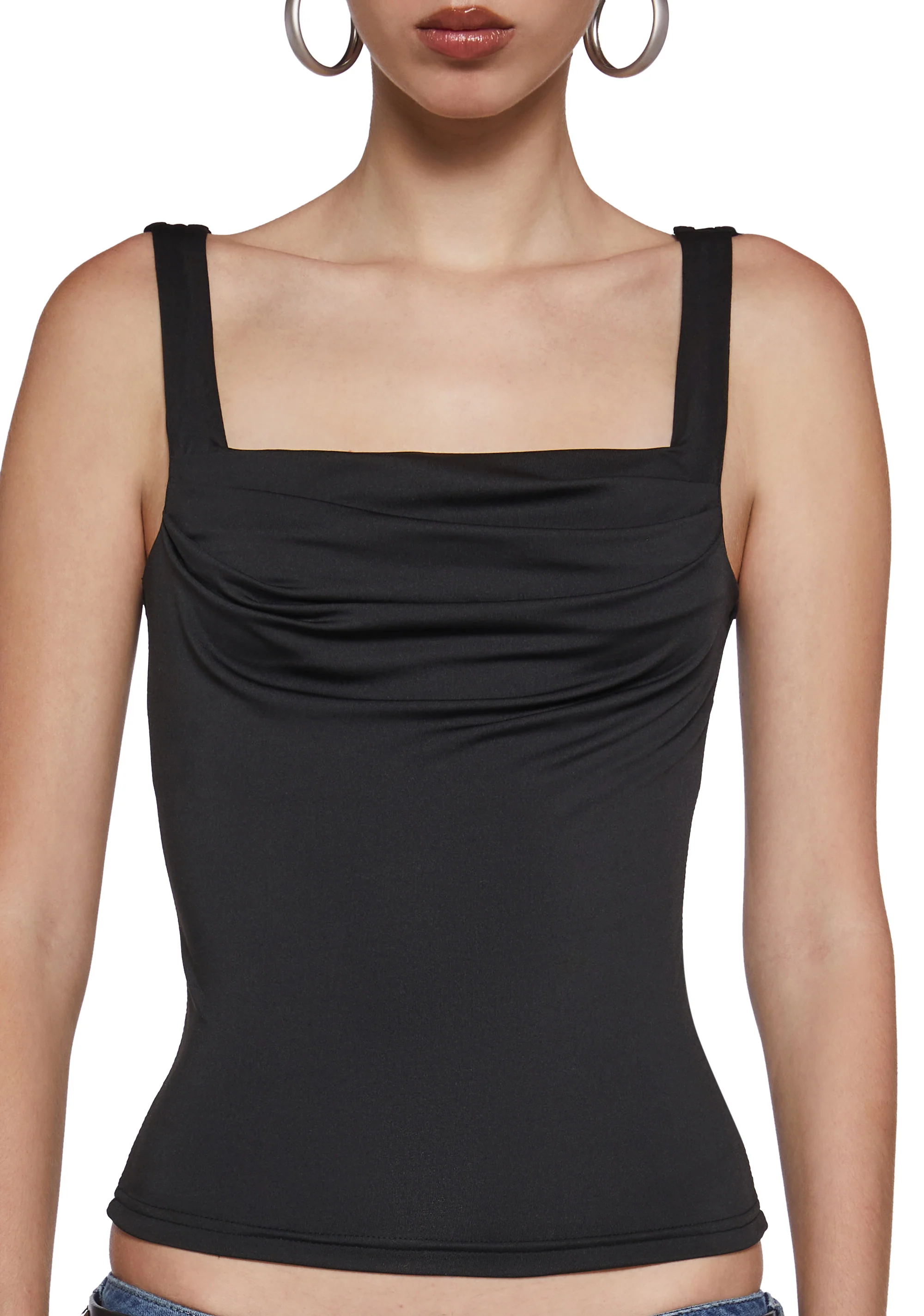 Text Me Ruched Top - Black - Image 3