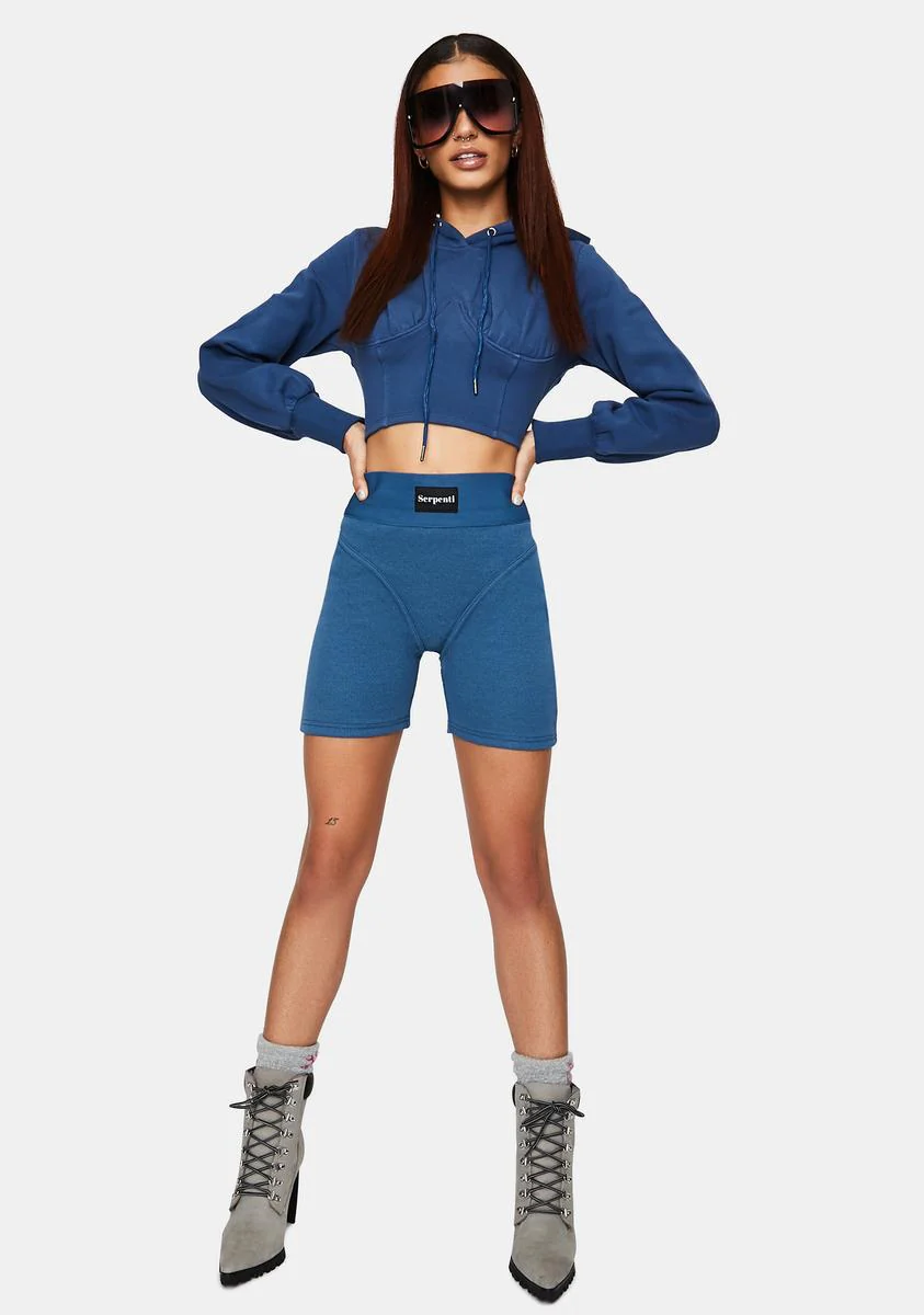 The Cobalt Cropped Hoodie - Image 3