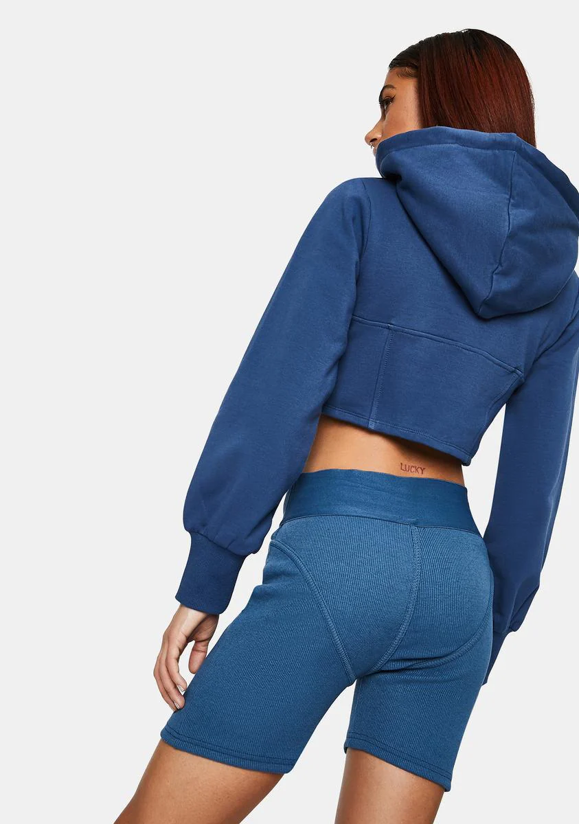 The Cobalt Cropped Hoodie - Image 4
