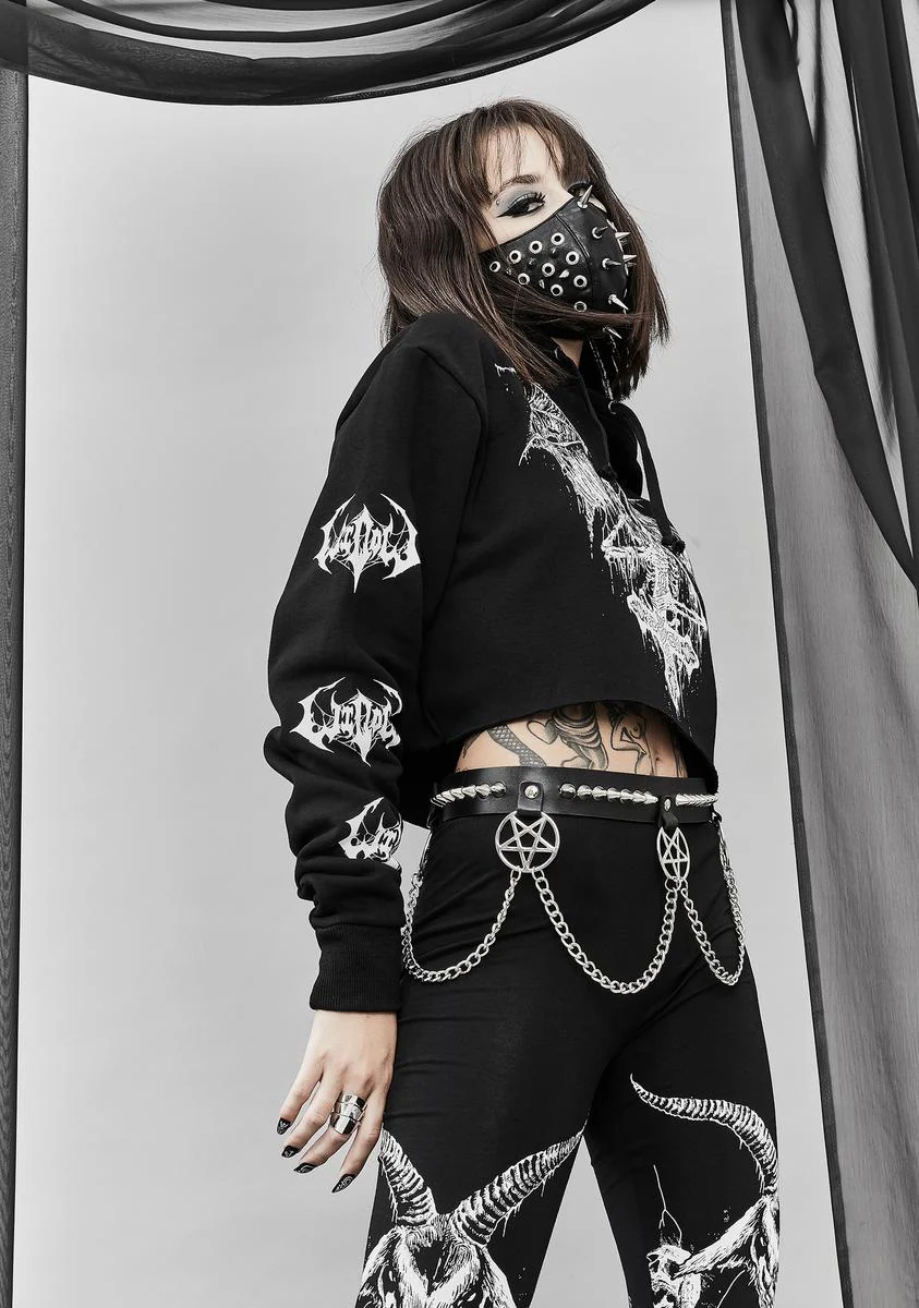 The Devil Inside Crop Hoodie - Image 2