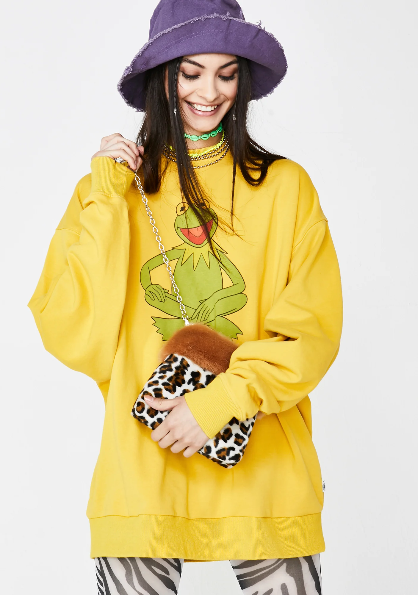 The Muppets Kermit Oversize Sweater - Image 2