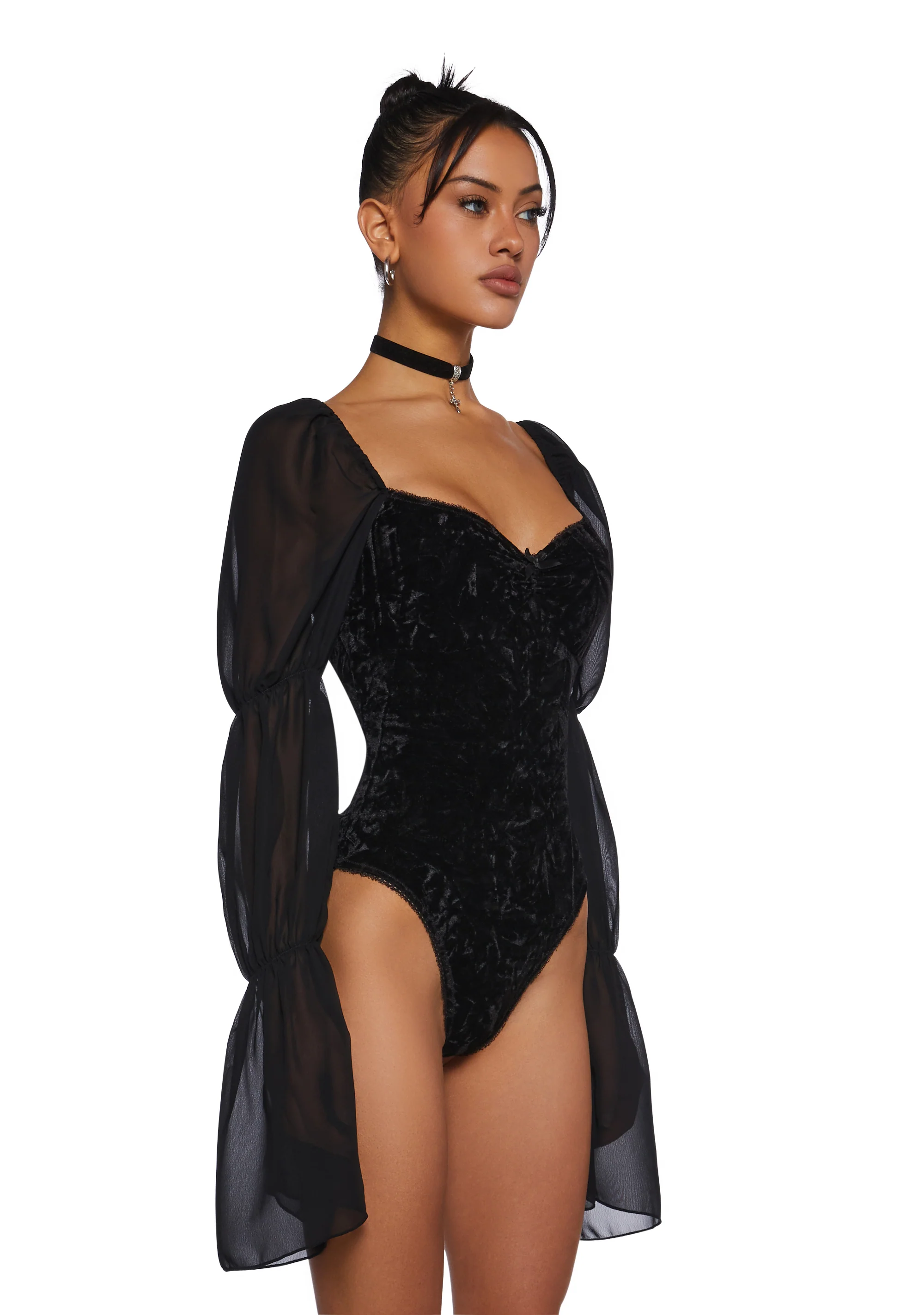 The Night We Met Velour Bodysuit - Image 4
