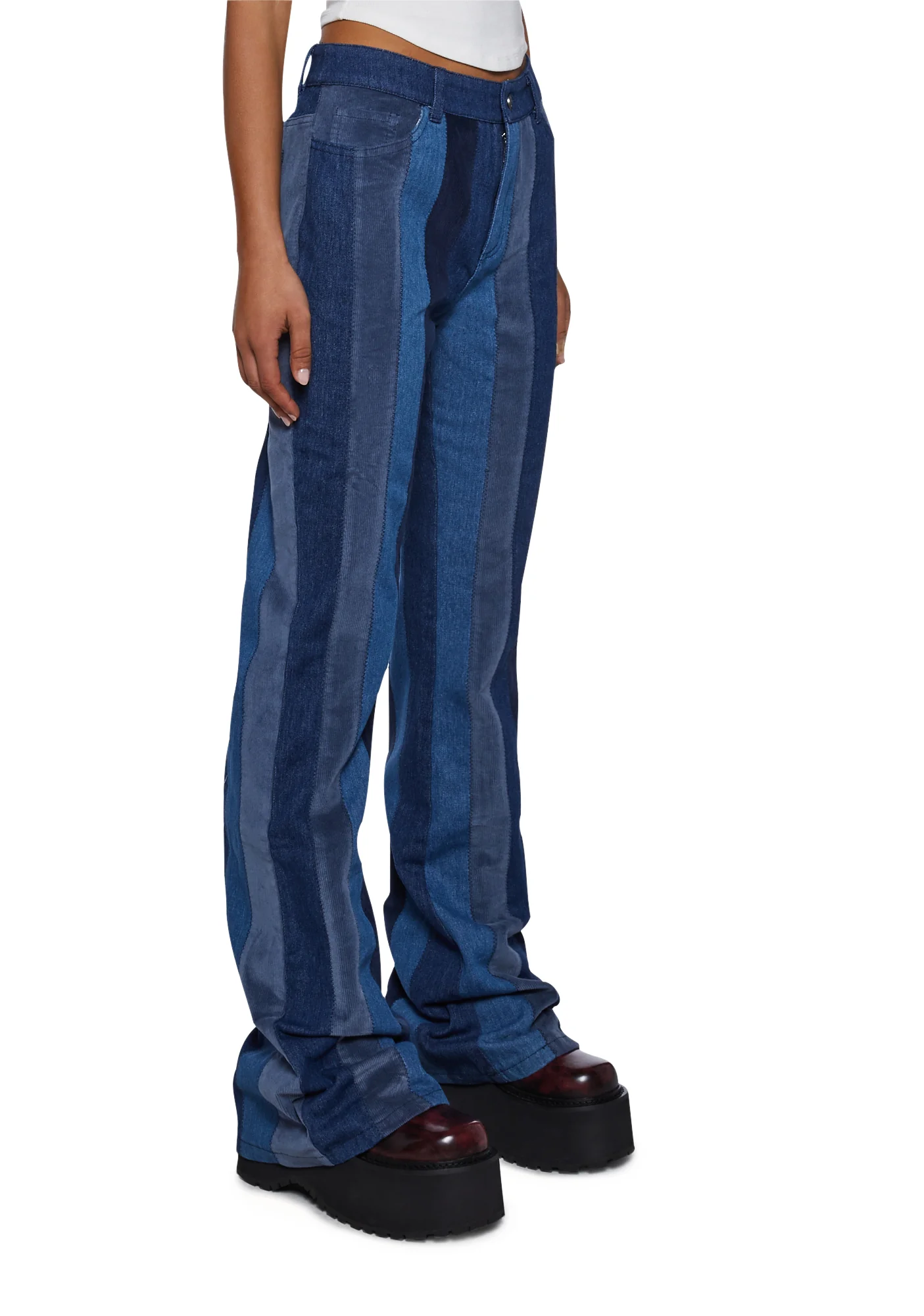 The Peace Train Flare Pants - Blue - Image 3