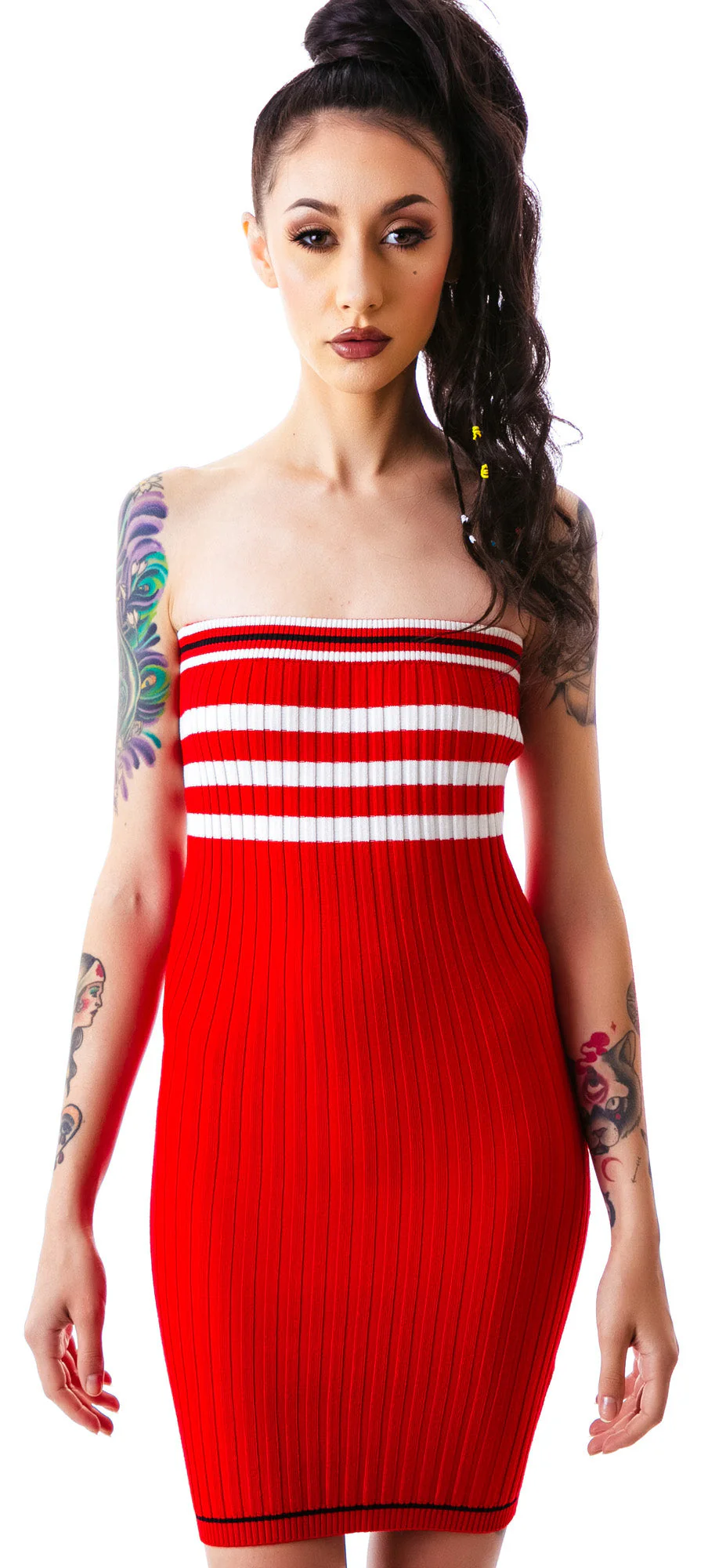 The Slain Sweater Midi Dress - Off White - Image 15