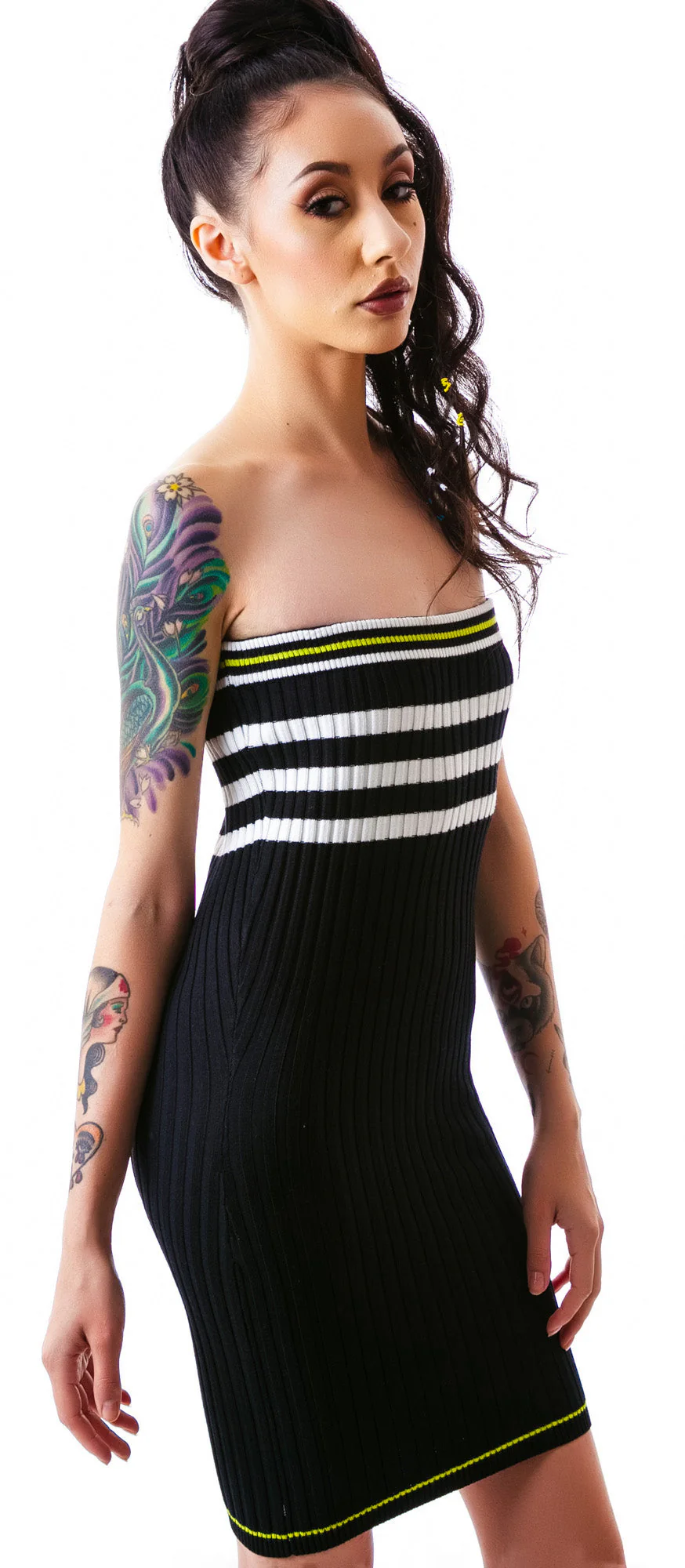 The Slain Sweater Midi Dress - Black - Image 5