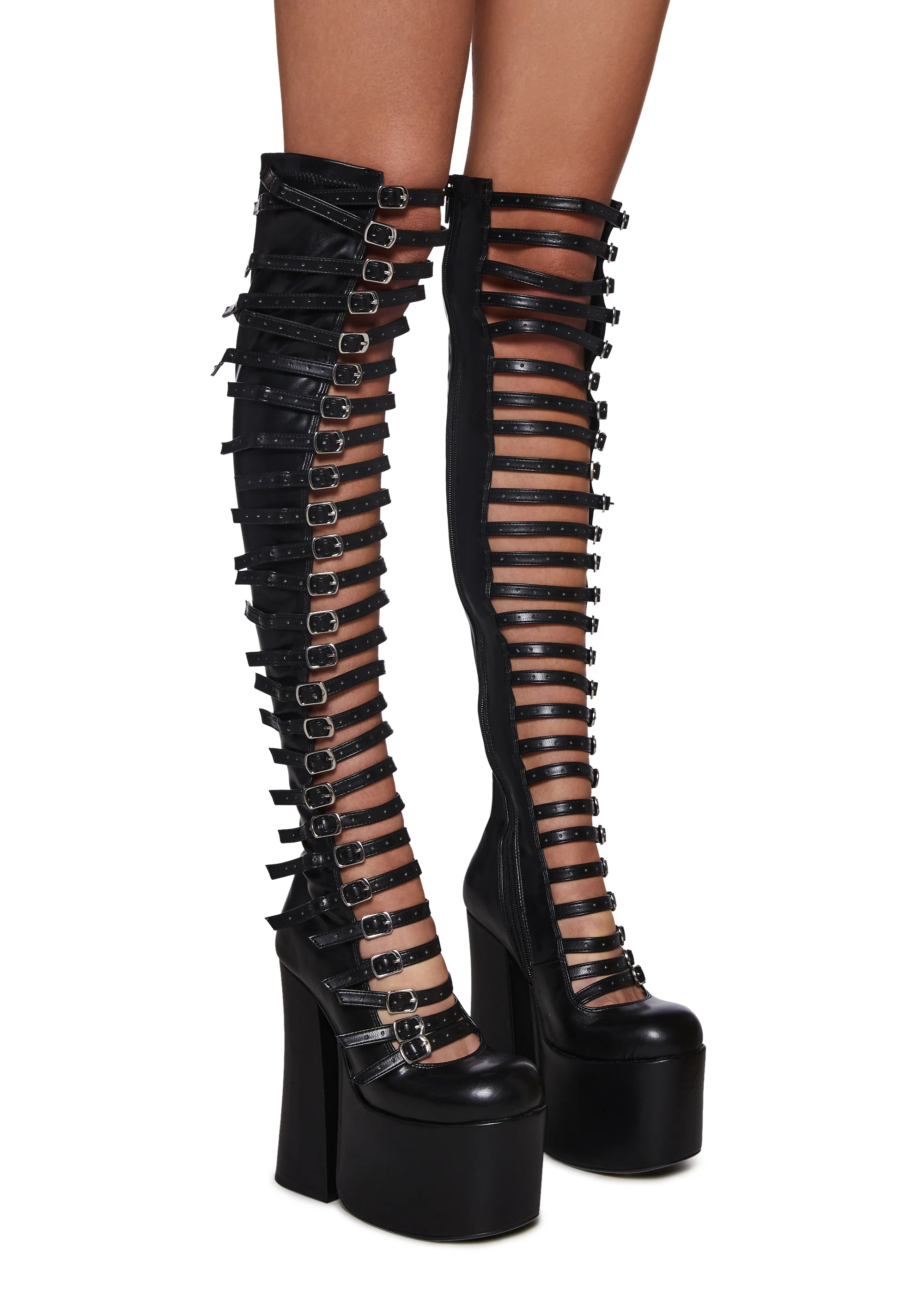 Thigh High Hardcore Dazzle Platform Boots - Image 3