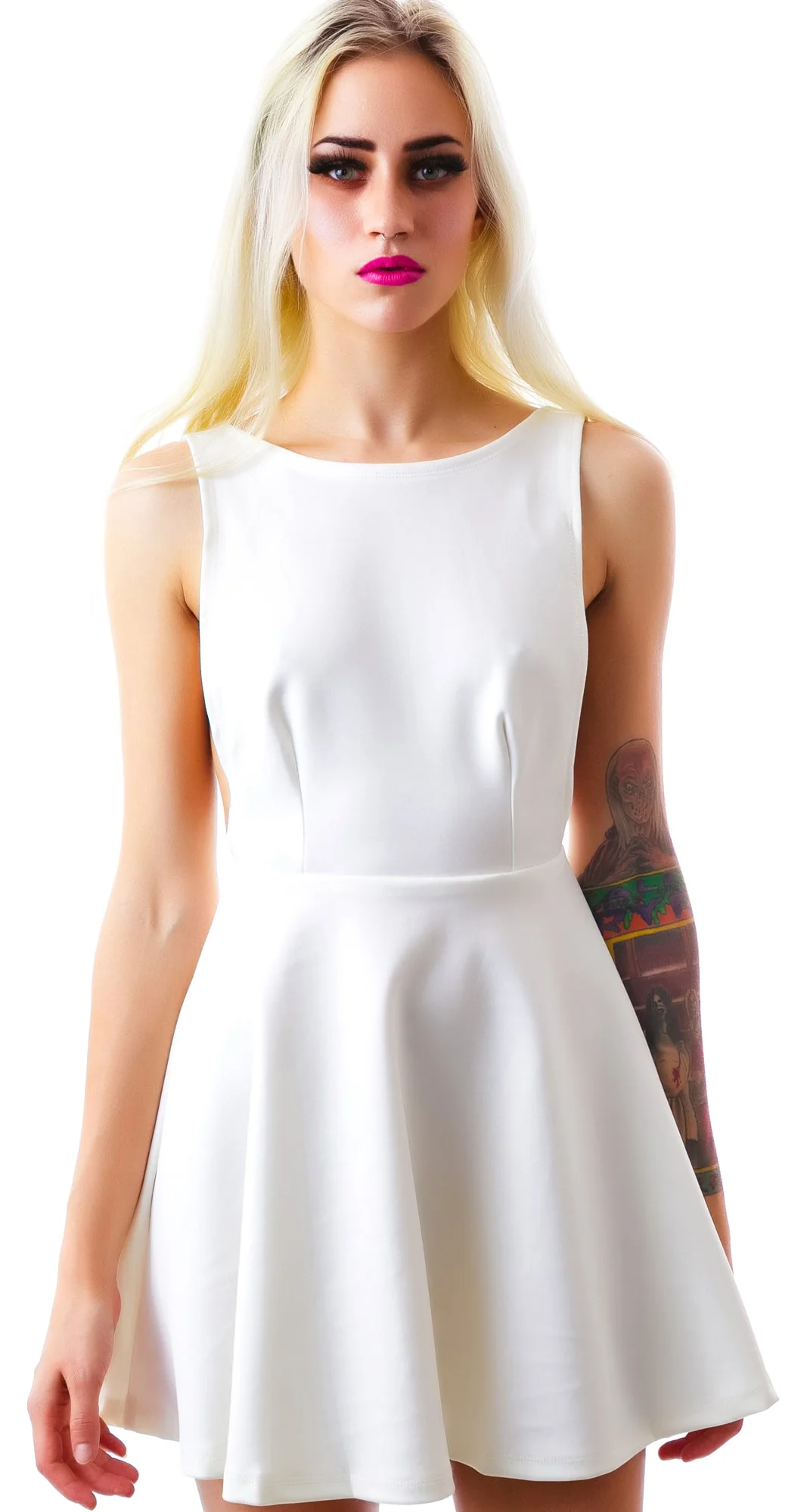 Thrashin It Mini Dress - White - Image 10