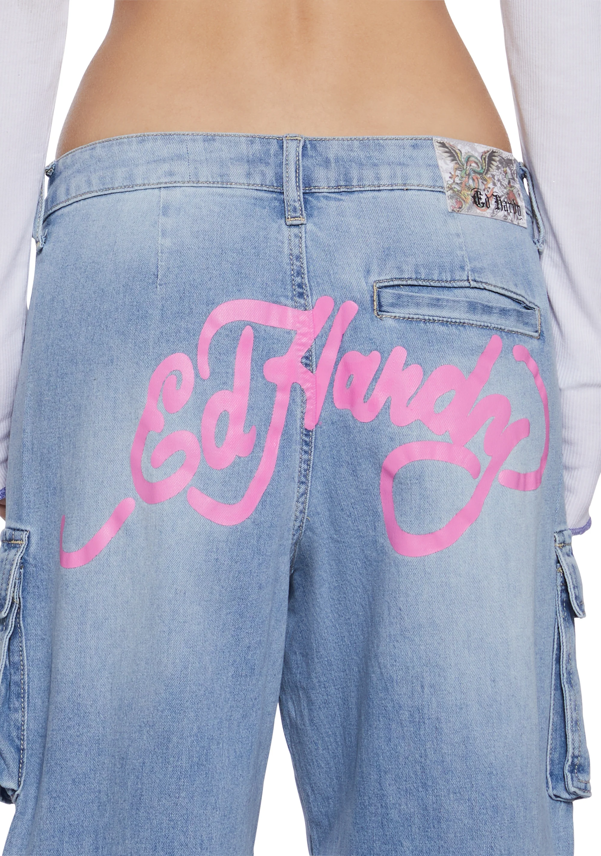 Tiger Flowers Cargo Jeans - Image 8
