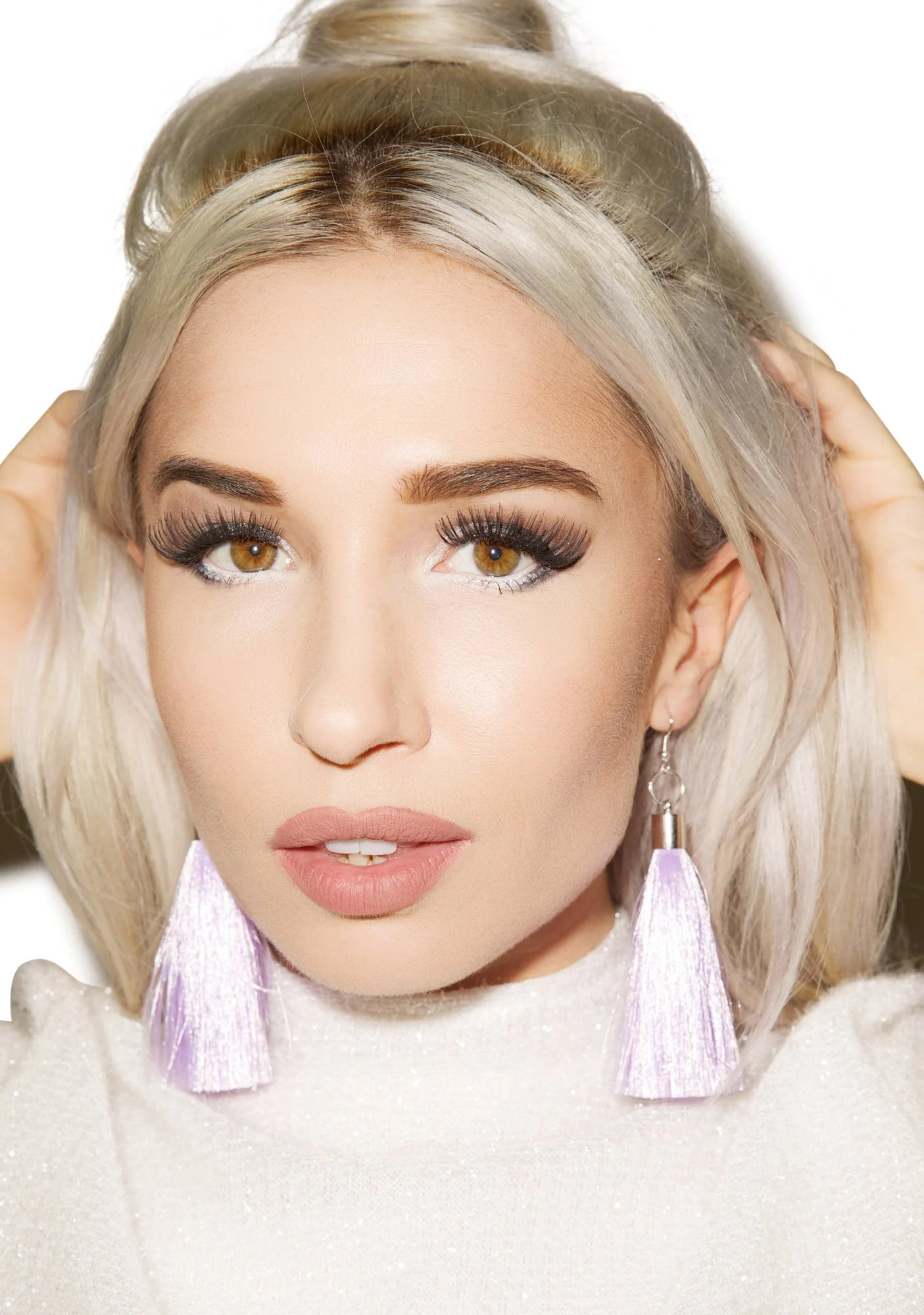 Tila Tassle Earrings - Light Pink - Image 8
