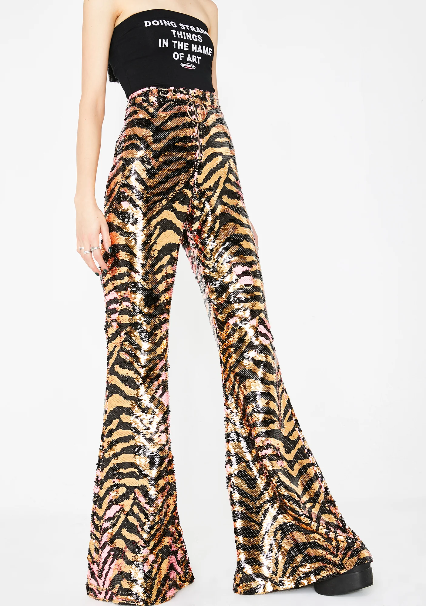 Tina Reverse Sequin Party Flares - Image 3
