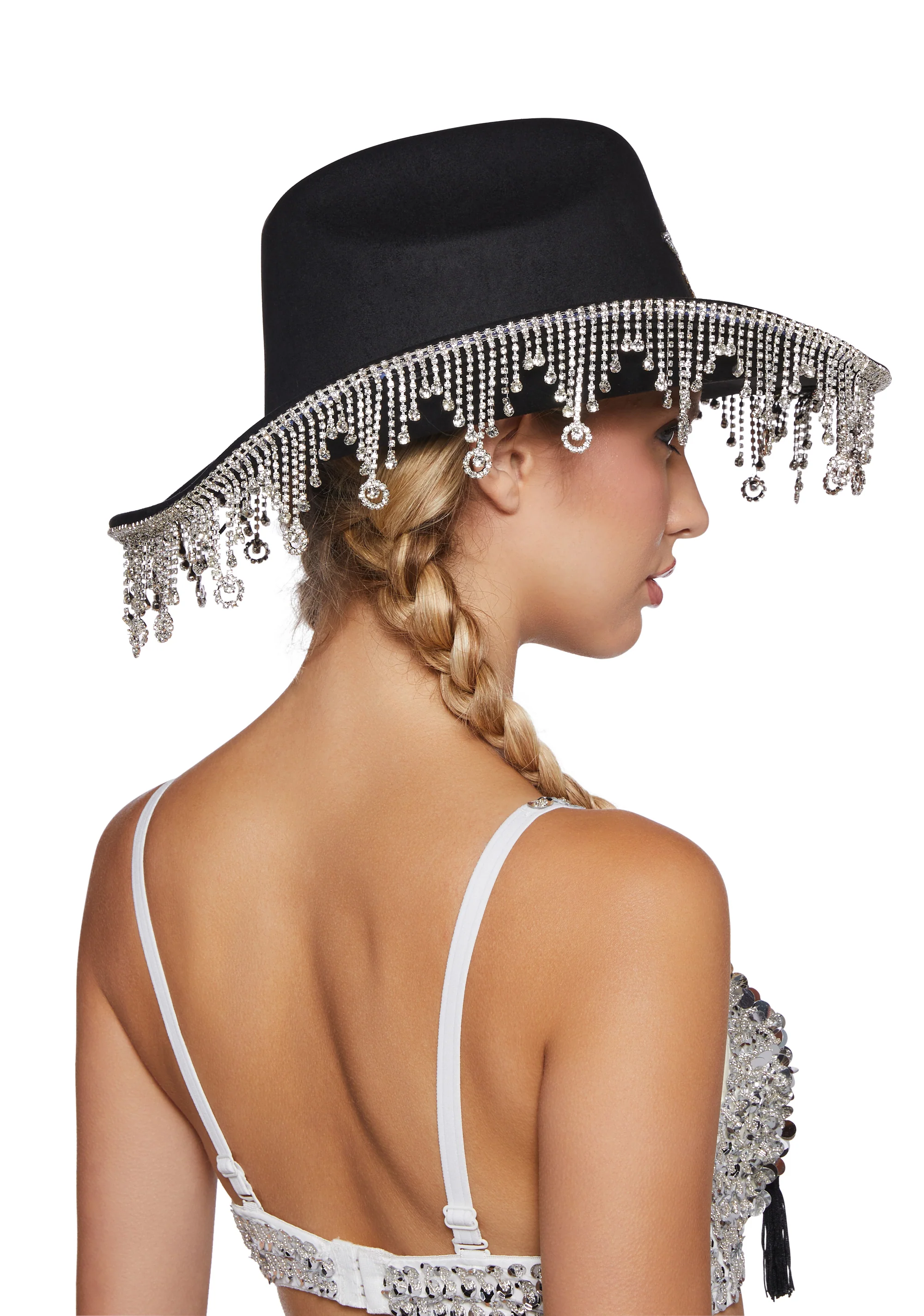 Tinsel Town Rhinestone Cowboy Hat - Black - Image 3