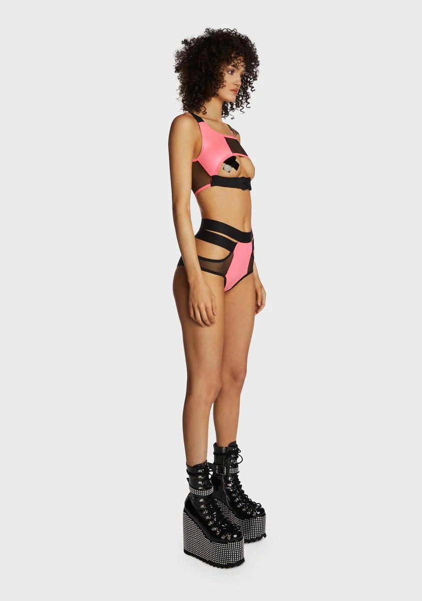 To The Brink Mesh Set - Neon Pink - Image 3