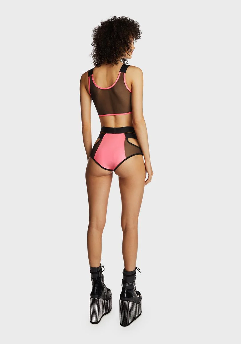 To The Brink Mesh Set - Neon Pink - Image 4