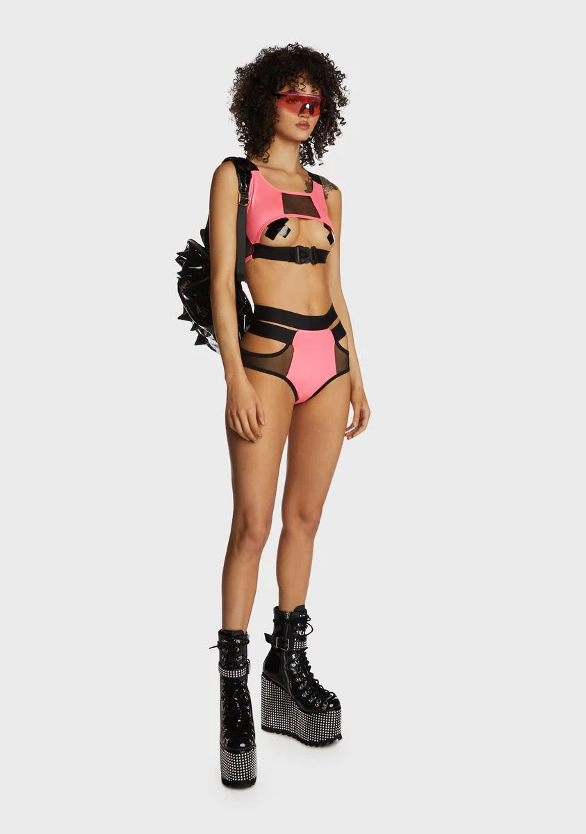 To The Brink Mesh Set - Neon Pink - Image 5