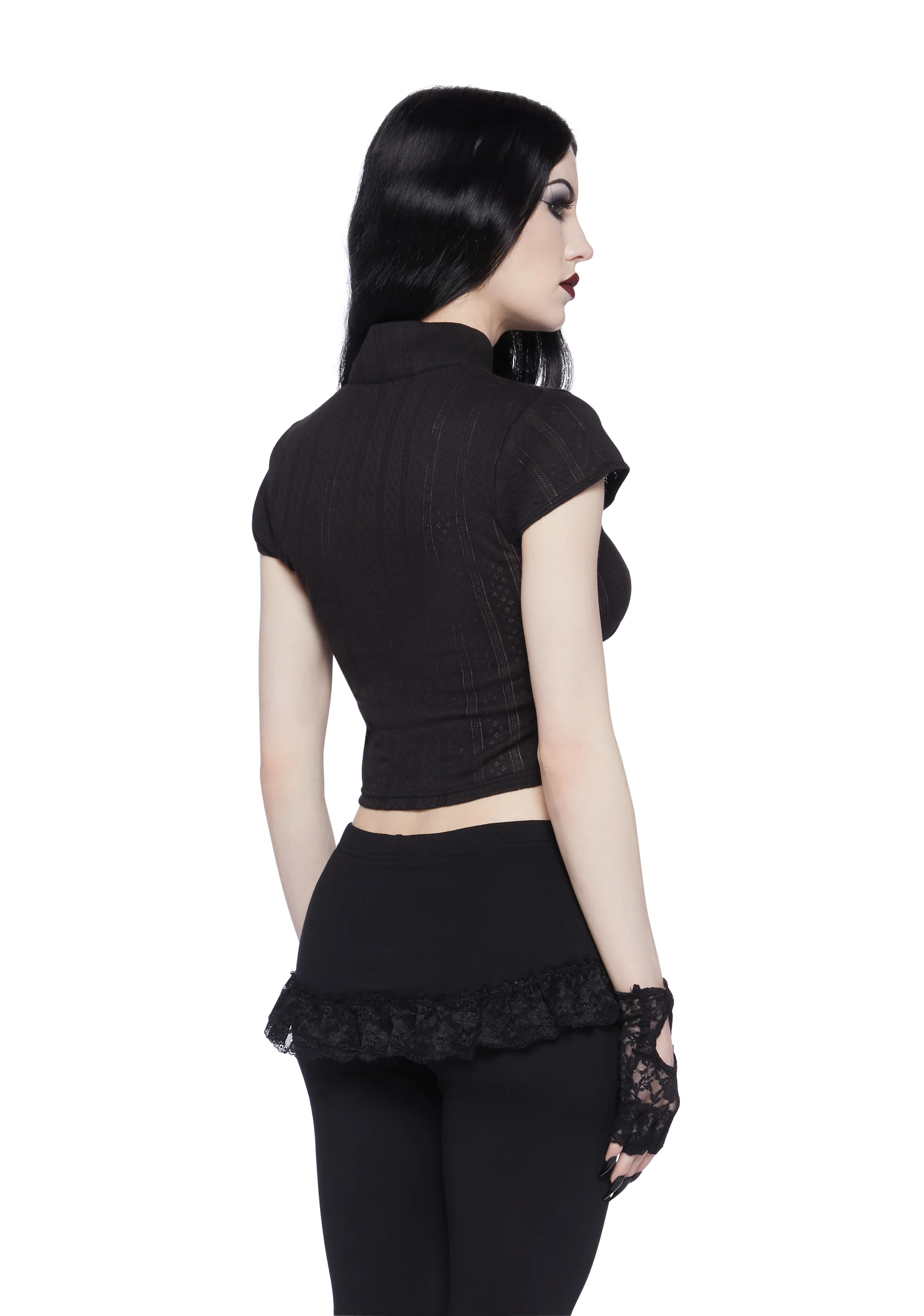 To The Grave Crop Top - Image 4