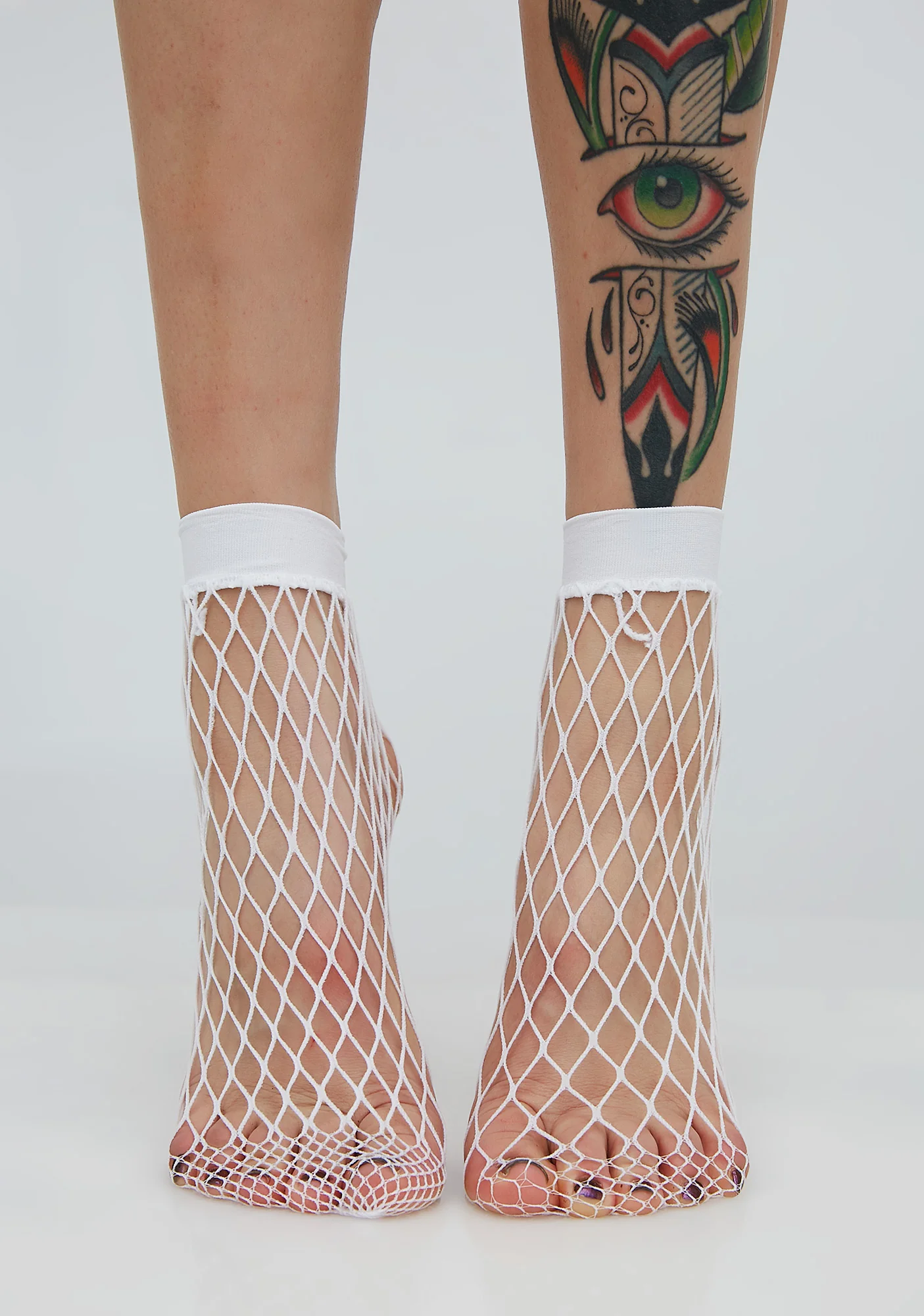 Too Hooked Fishnet Socks - Image 2