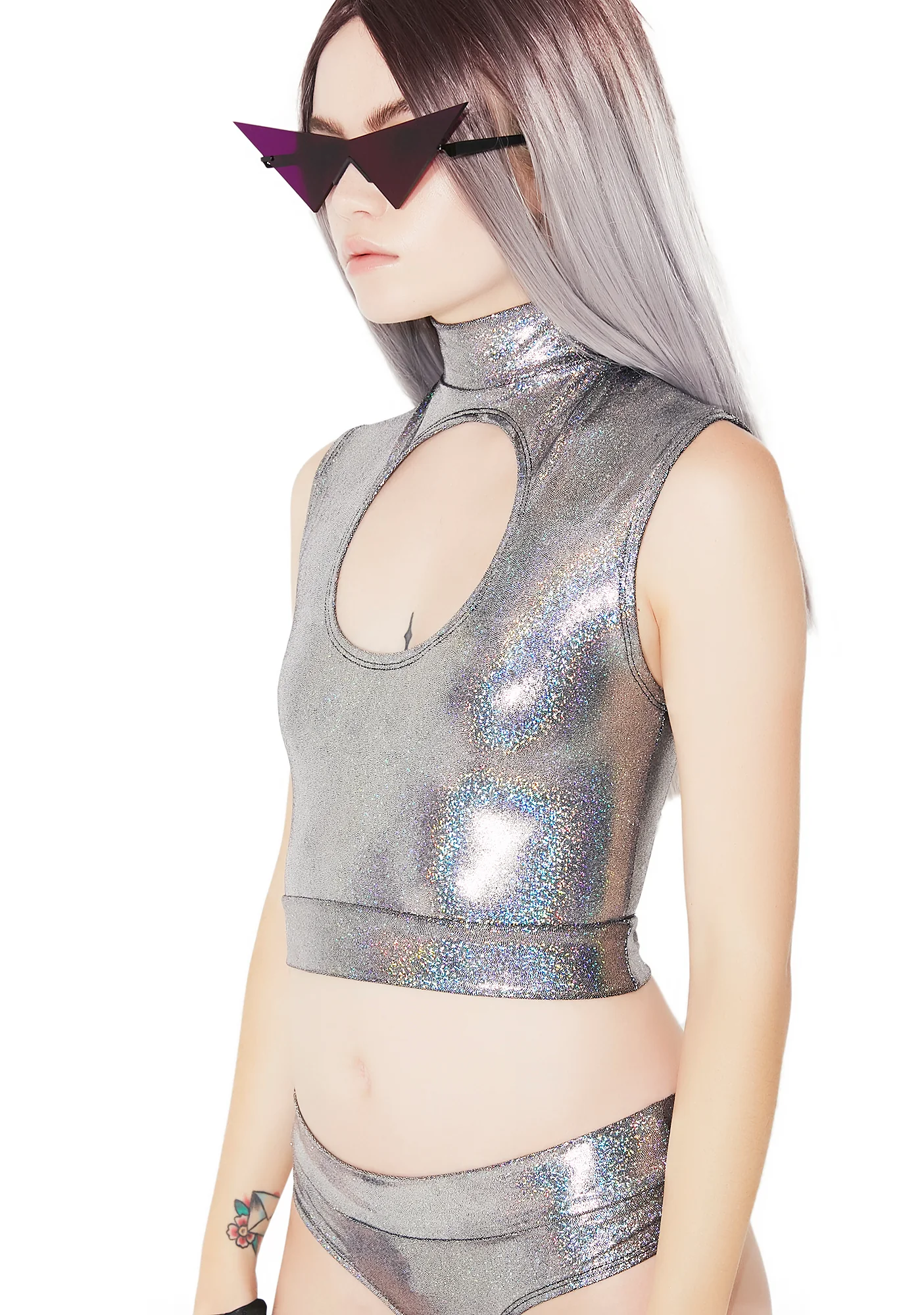 Total Eclipse Cutout Crop Top - Image 3