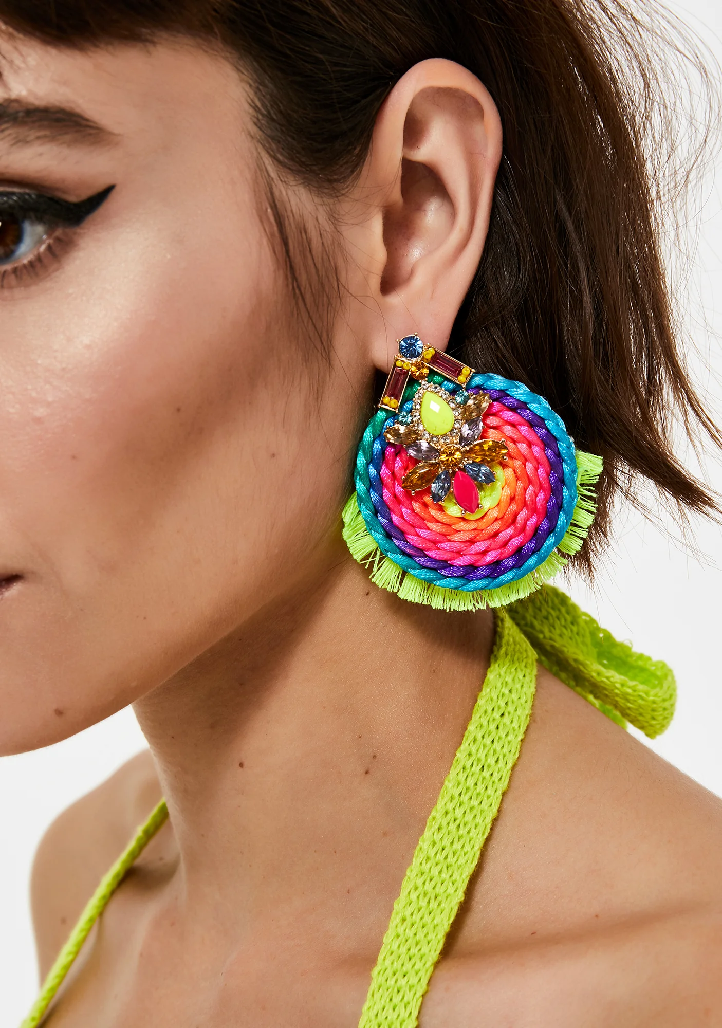 Totally Technicolor Neon Earrings - Image 2