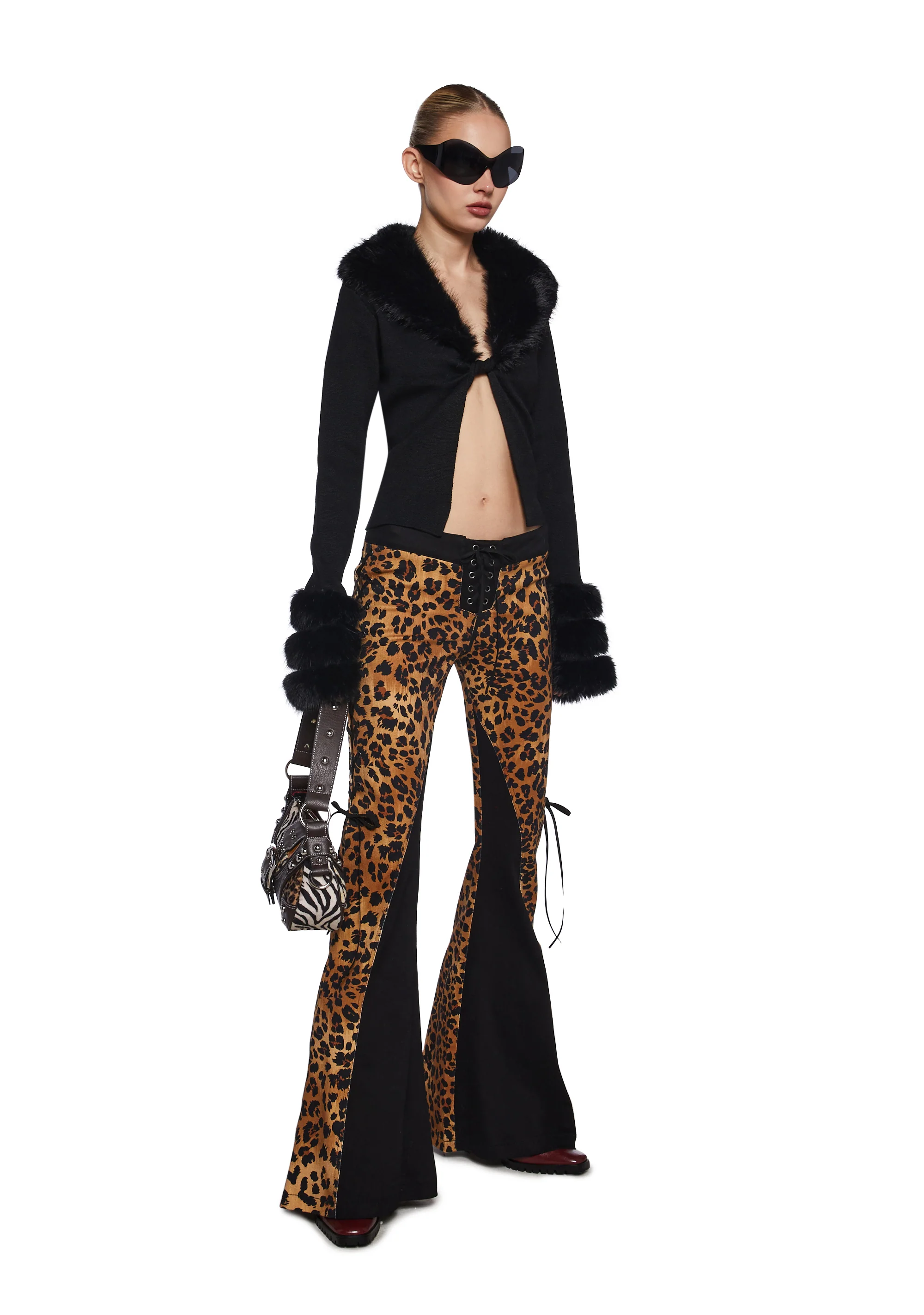 Touches Of Glam Faux Fur Cardigan - Image 2