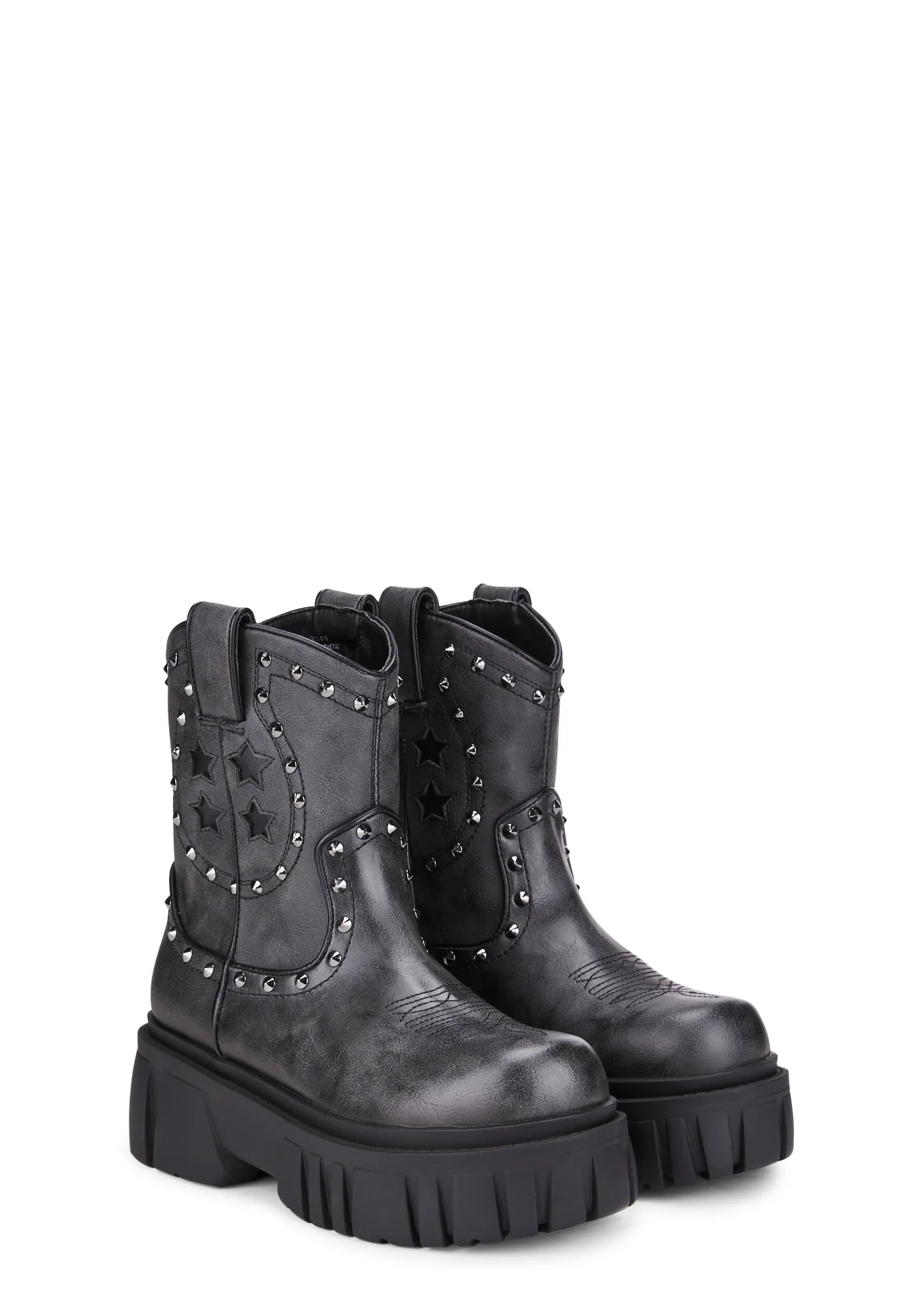 Town Ain't Big Enough Cowboy Boots - Black - Image 3