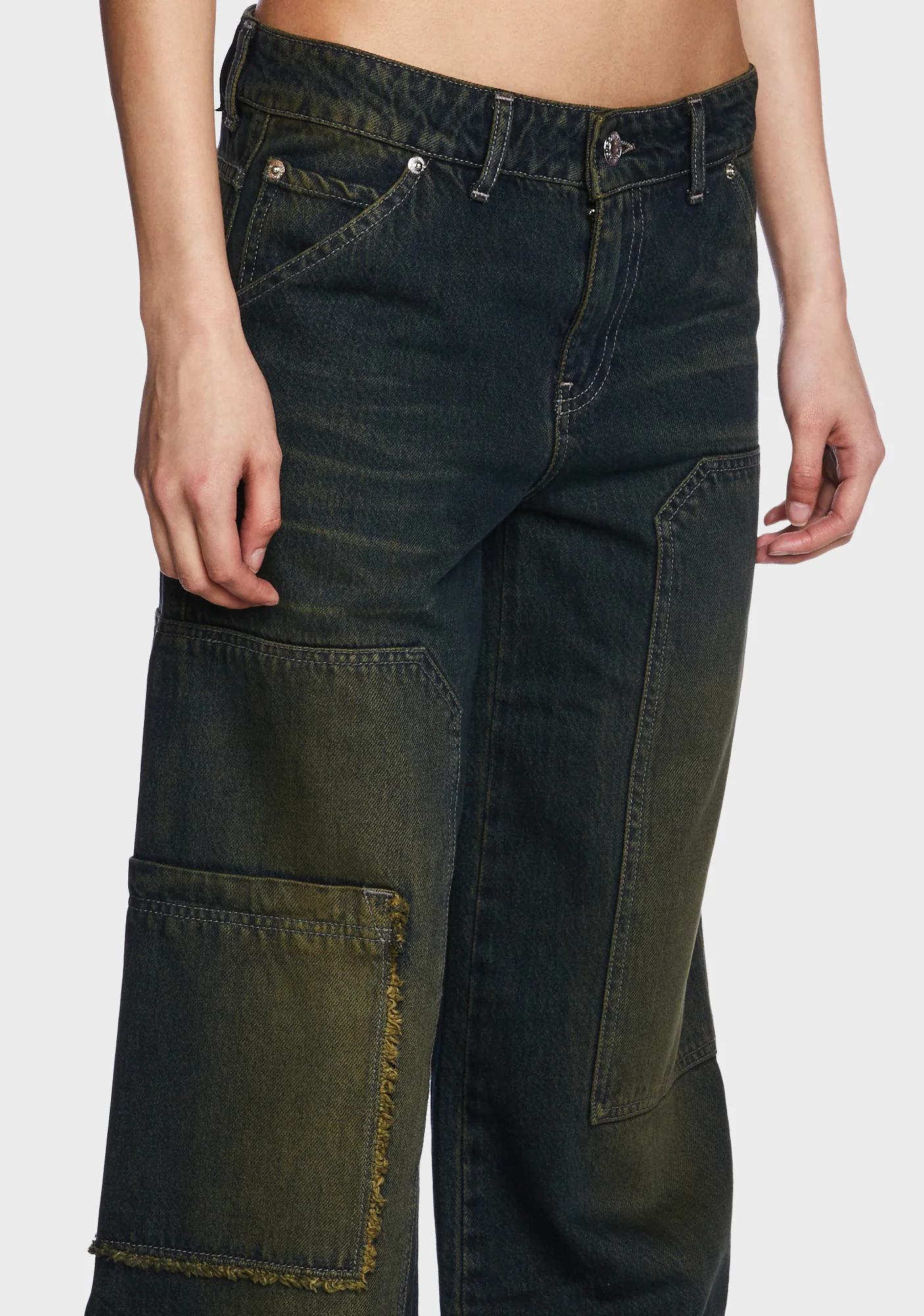 Track Overdye Cargo Jeans - Image 5