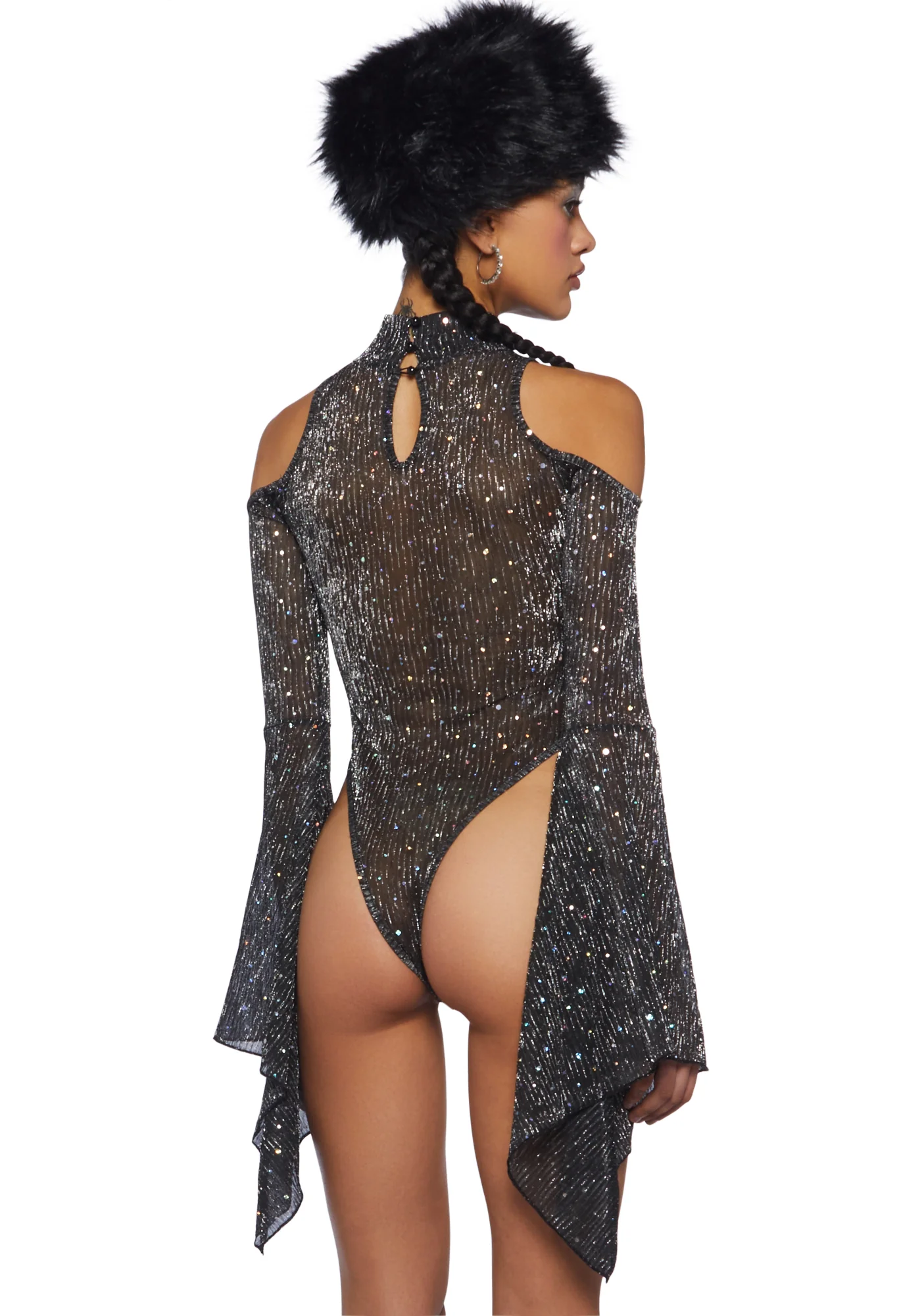 Transcendent Spectre Sequin Bodysuit - Black - Image 4