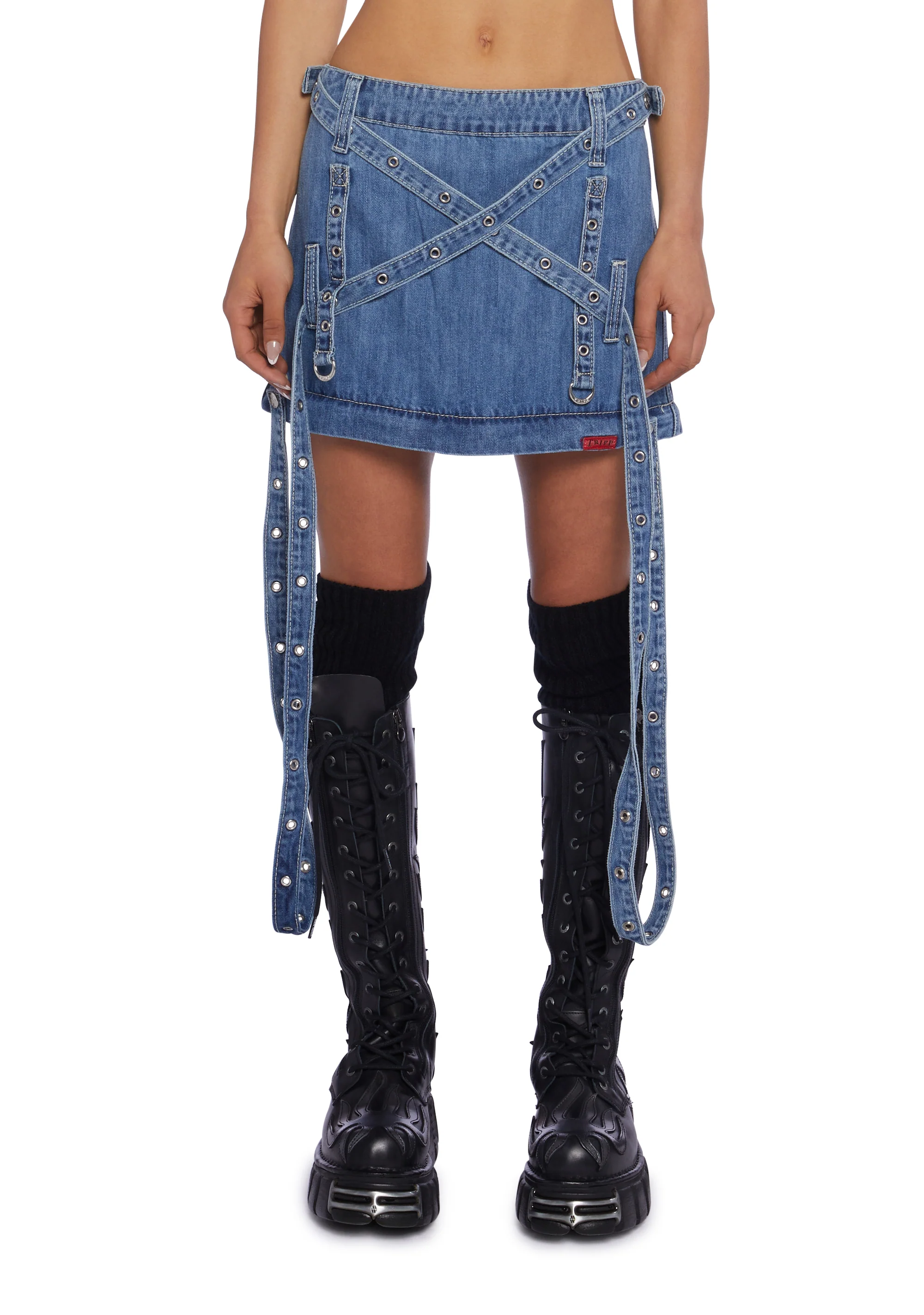 Triple Zip Off Convertible Maxi Skirt - Image 6