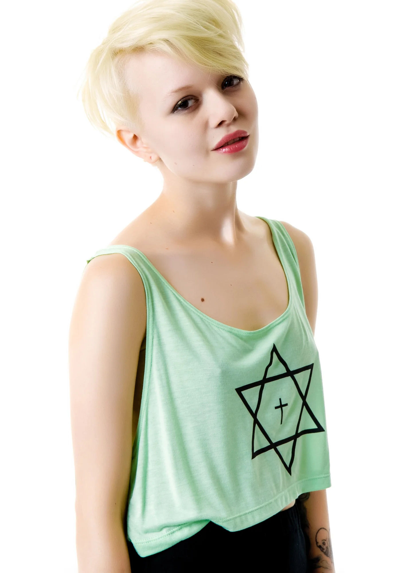 Trippy Cropped Tank Top - Image 3
