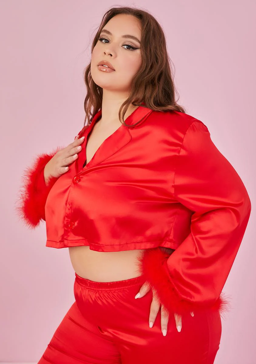 True Lover's Quarrel Satin Pajama Shirt - Image 2