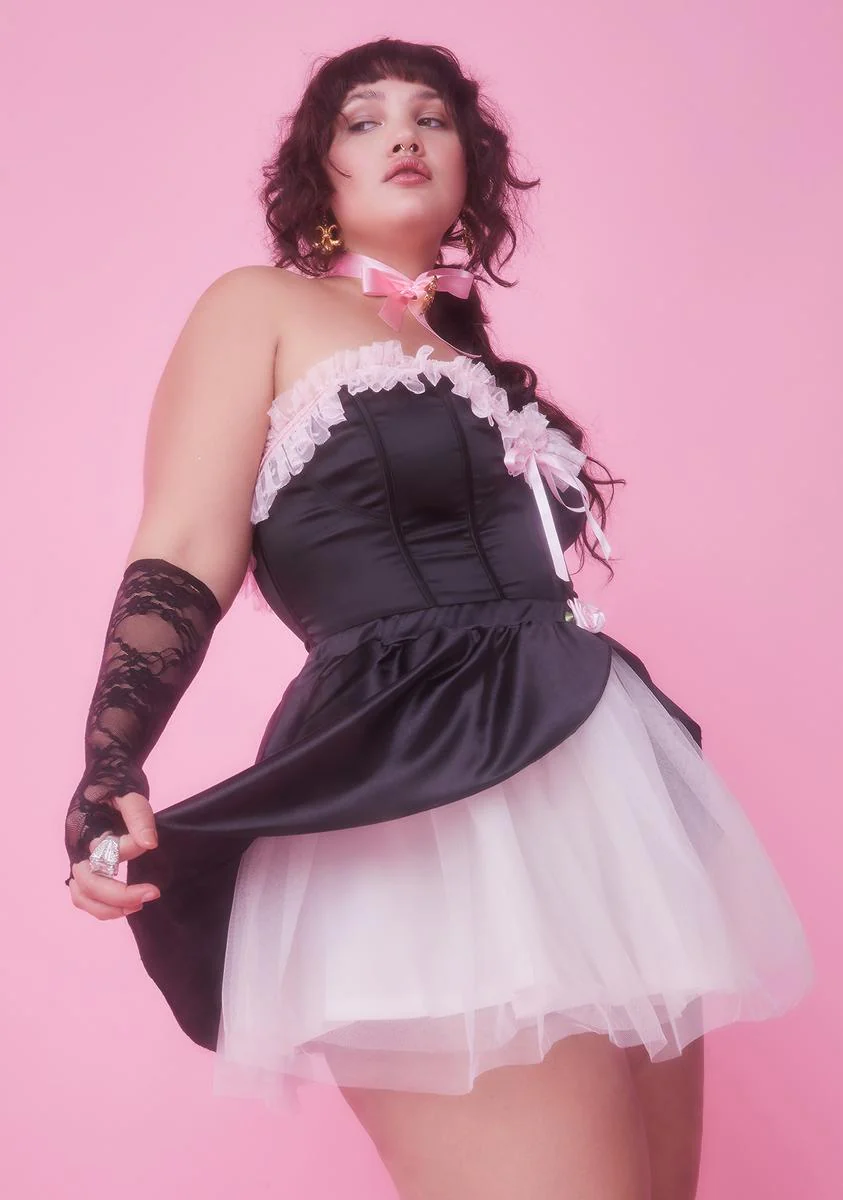 True Stroke Of Midnight Ruffle Corset - Image 2