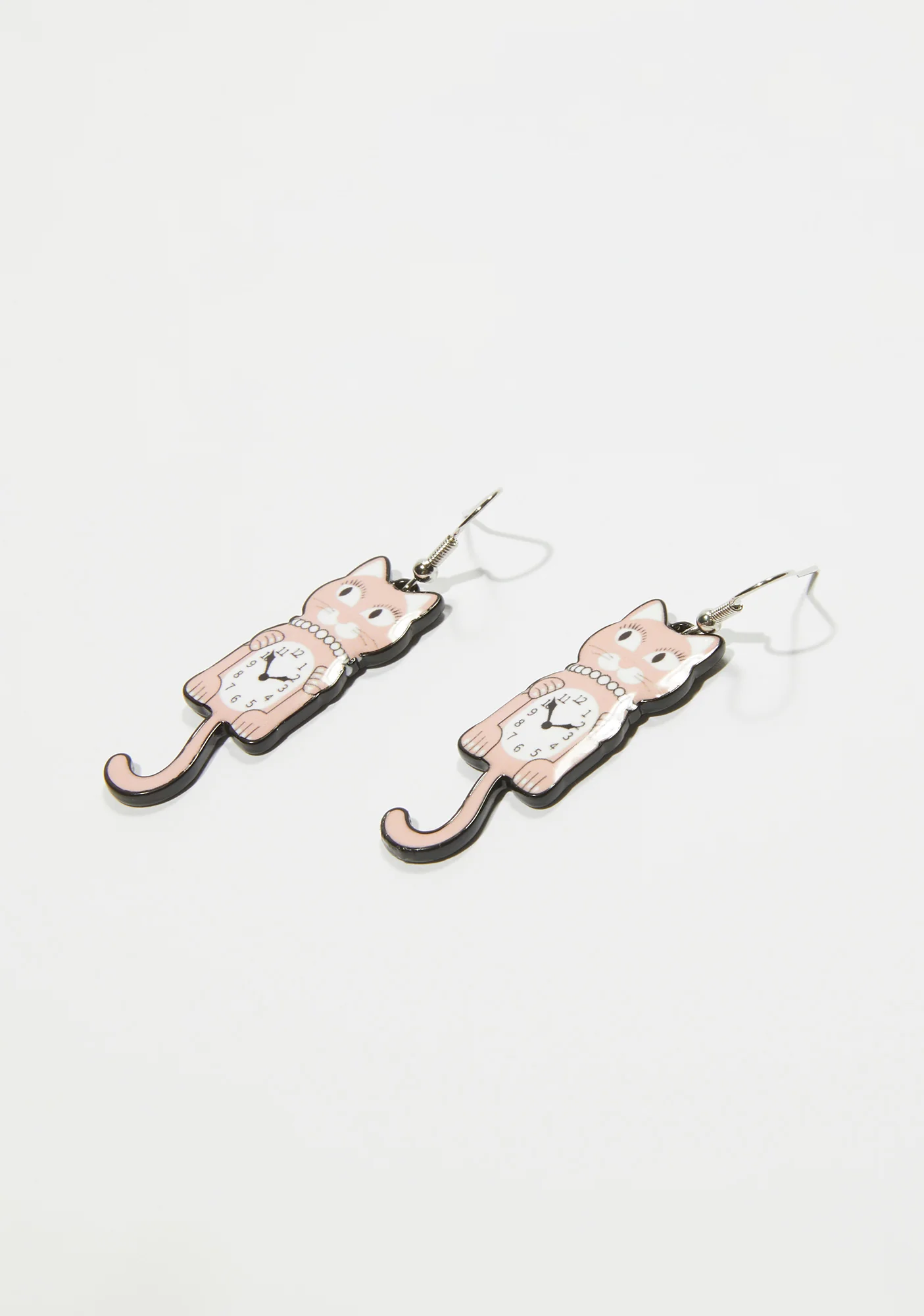 Turning Back Time Cat Drop Earrings - Image 3