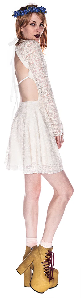Twilight Garden Lace Cut Away Dress - Image 3