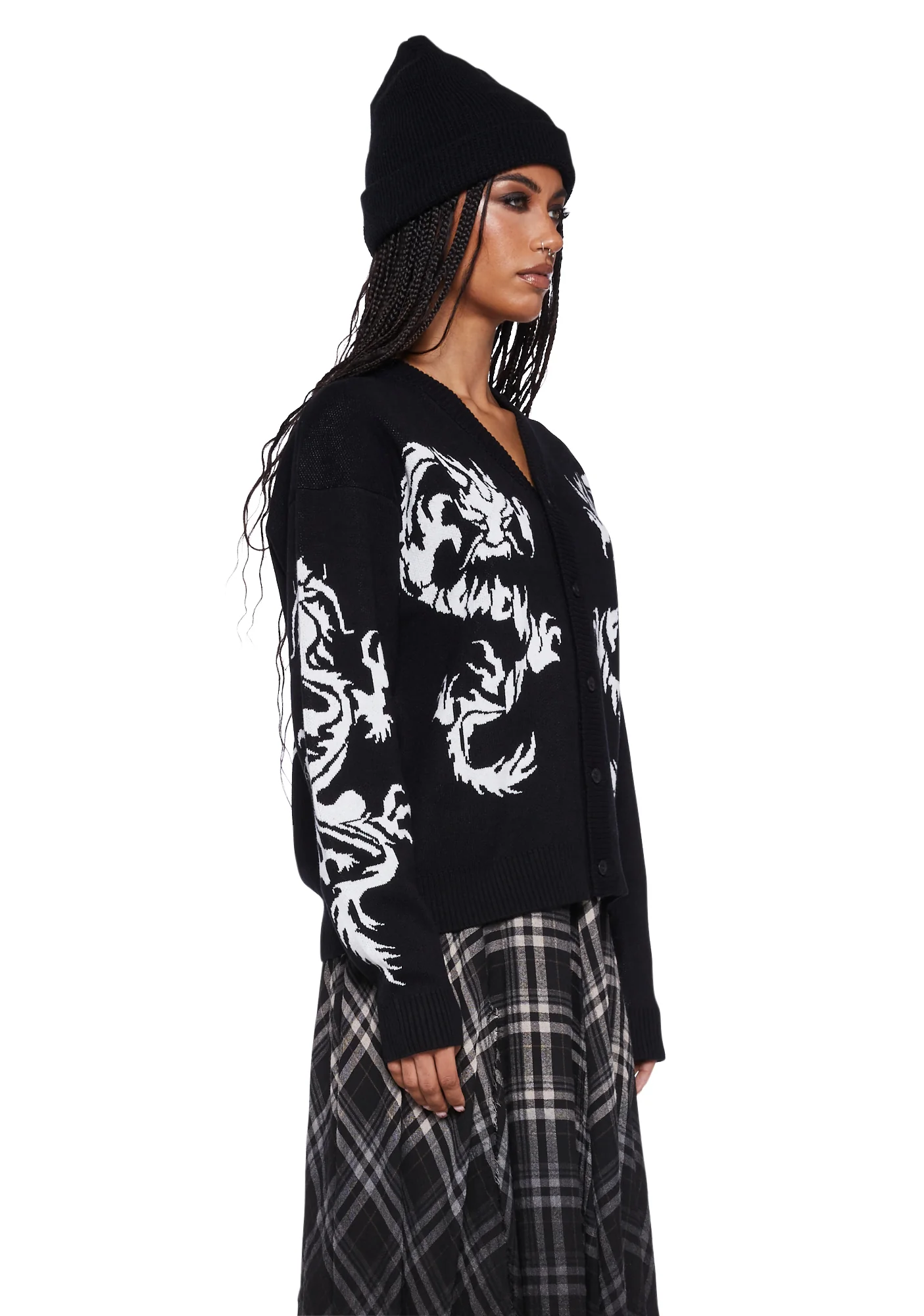 Twin Dragon Knit Cardigan - Image 3
