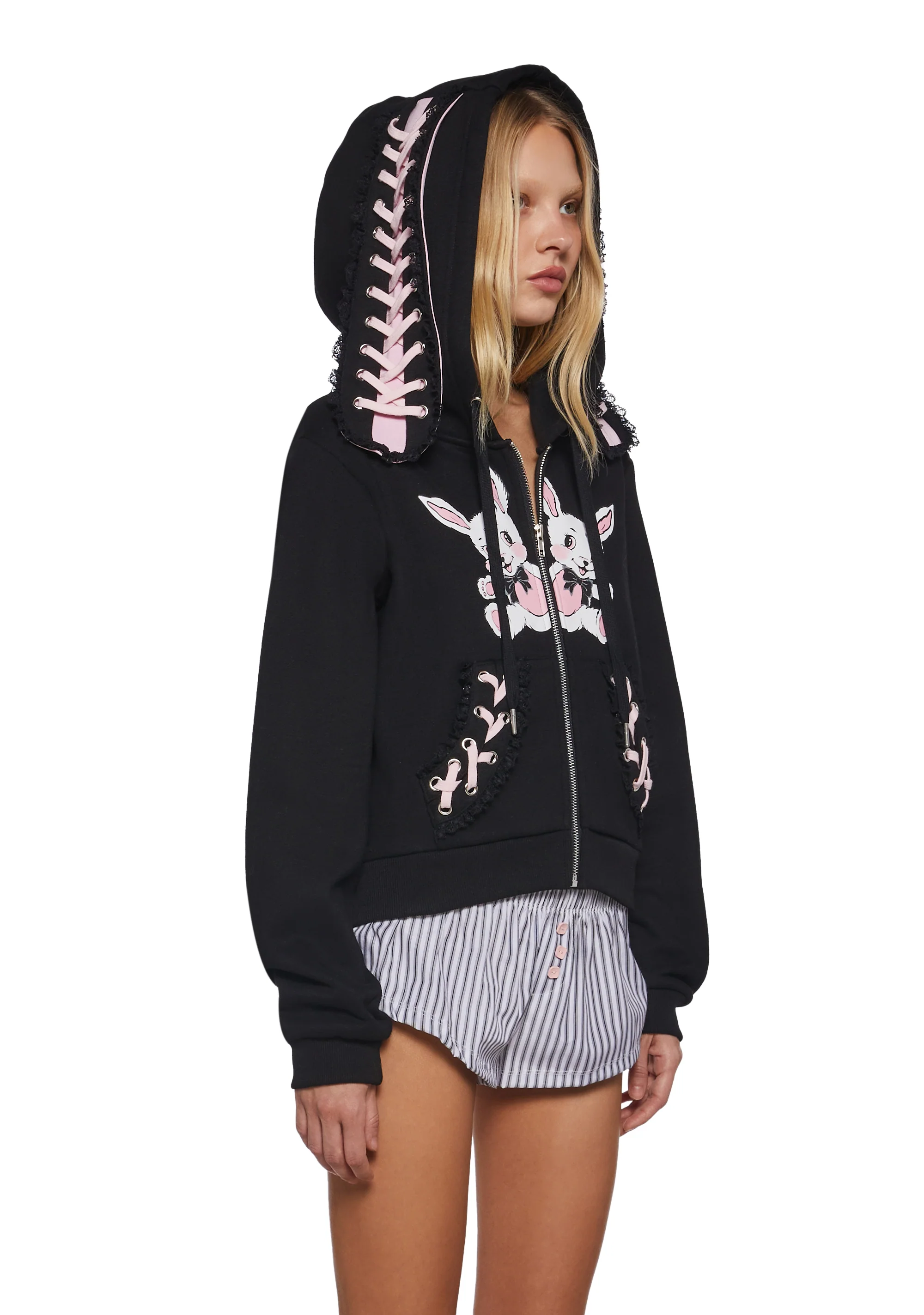 Bunny Boo Hoodie With Ears - Image 3