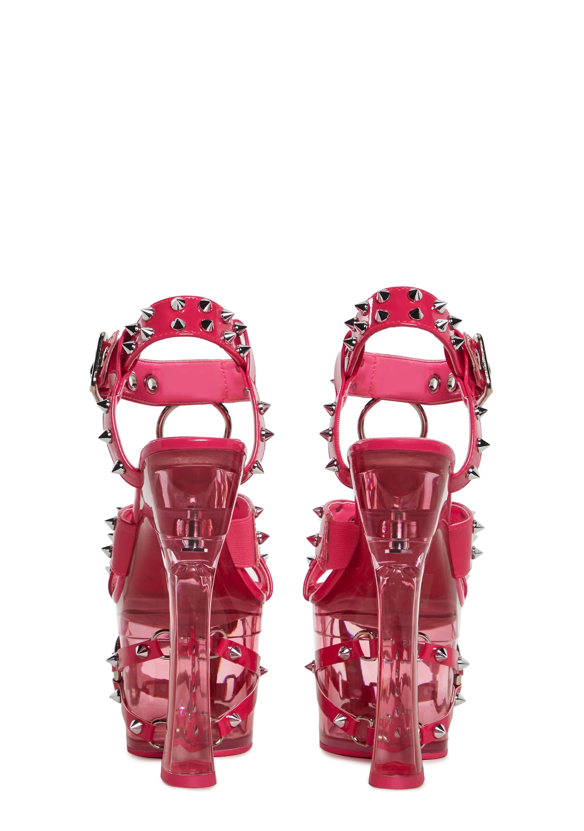 Twisted Darkness Platform Heels - Pink - Image 4