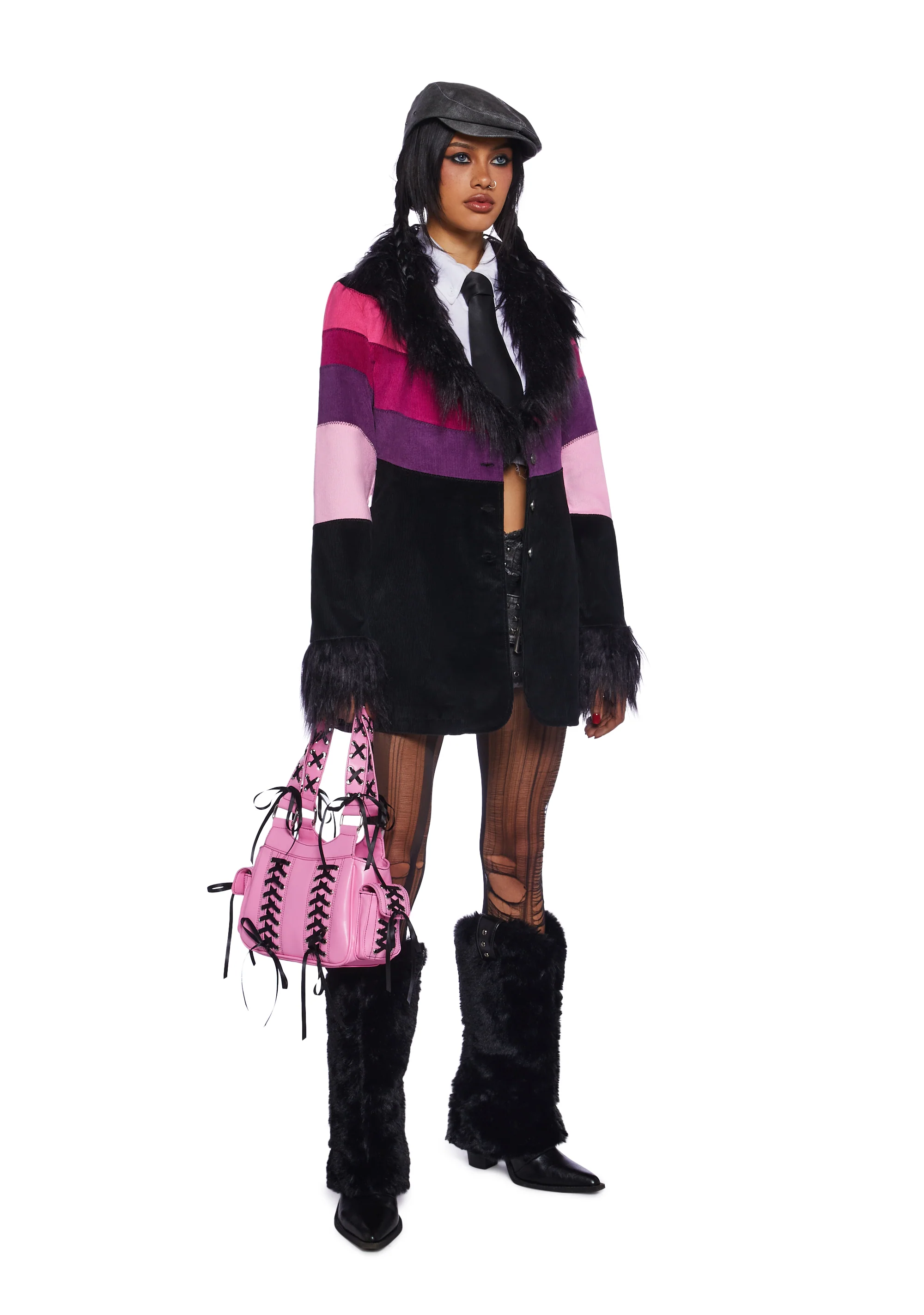 Twisted Scene Shoulder Bag - Pink - Image 2