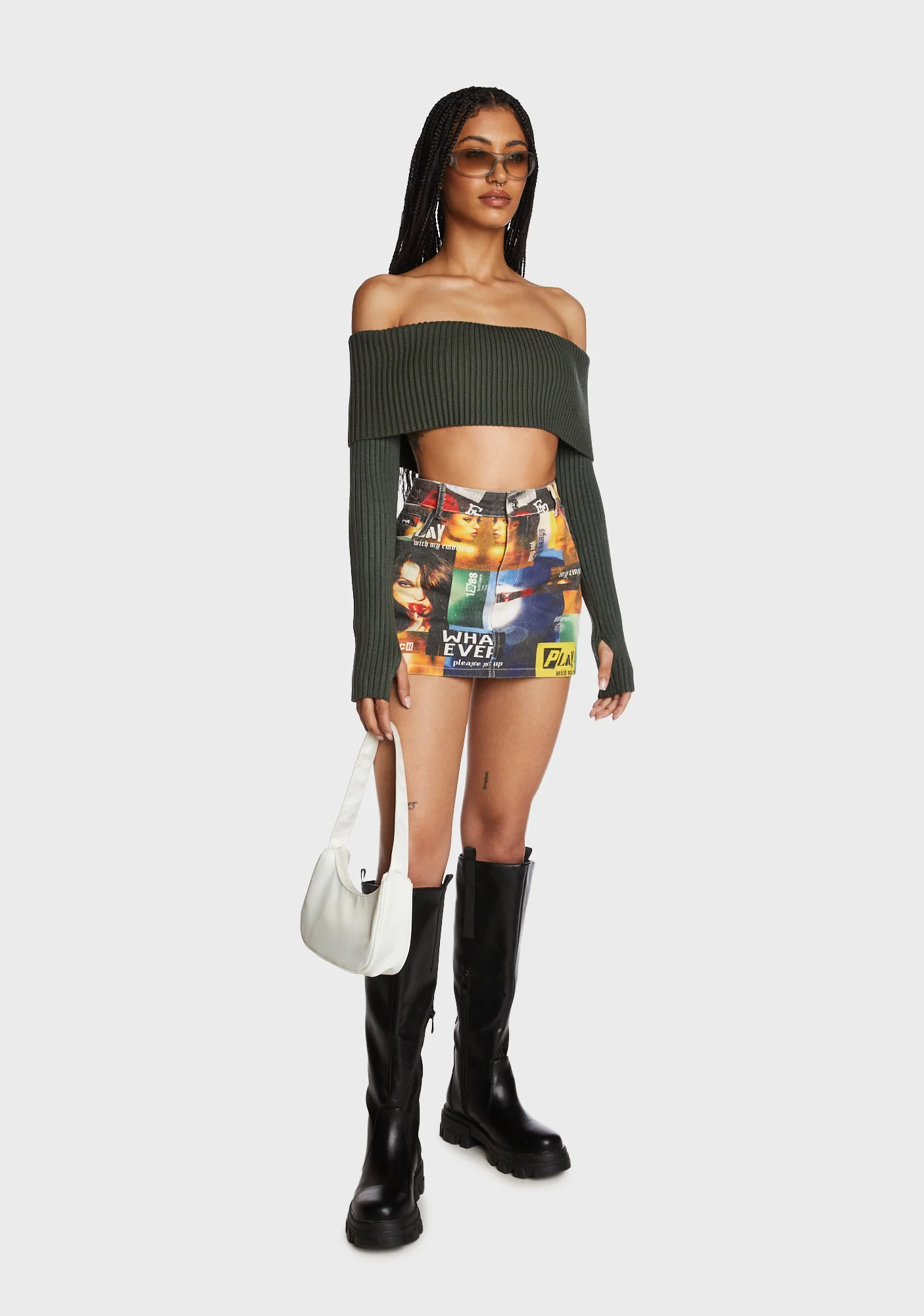 Two Faced Denim Skirt - Image 2