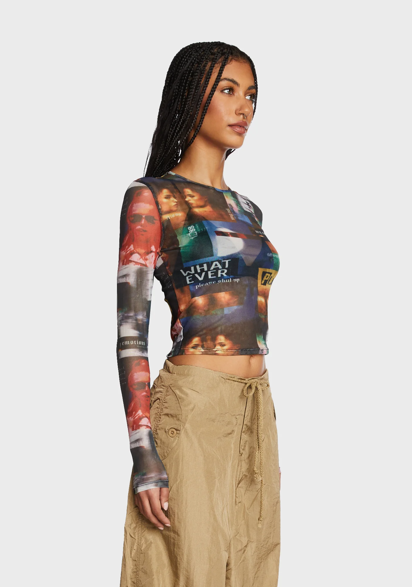 Two Faced Mesh Top - Multi - Image 3