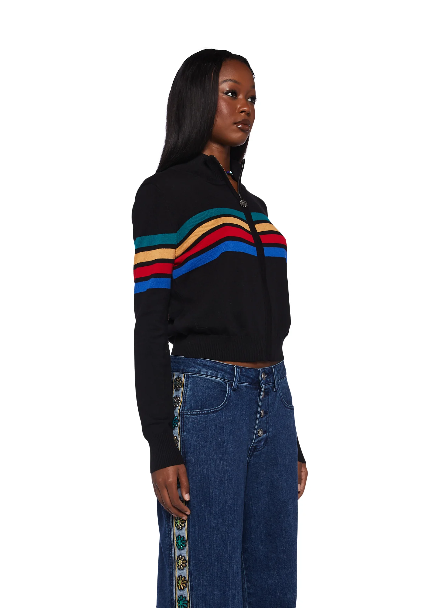 Ultimate Throwback Zip-Up Sweater - Black - Image 3
